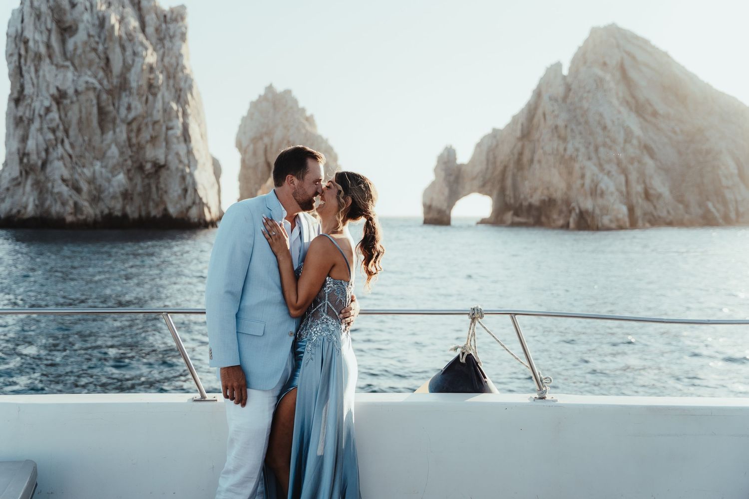 Scenic view of rock formations and ocean waves at Lands End in Cabo San Lucas.