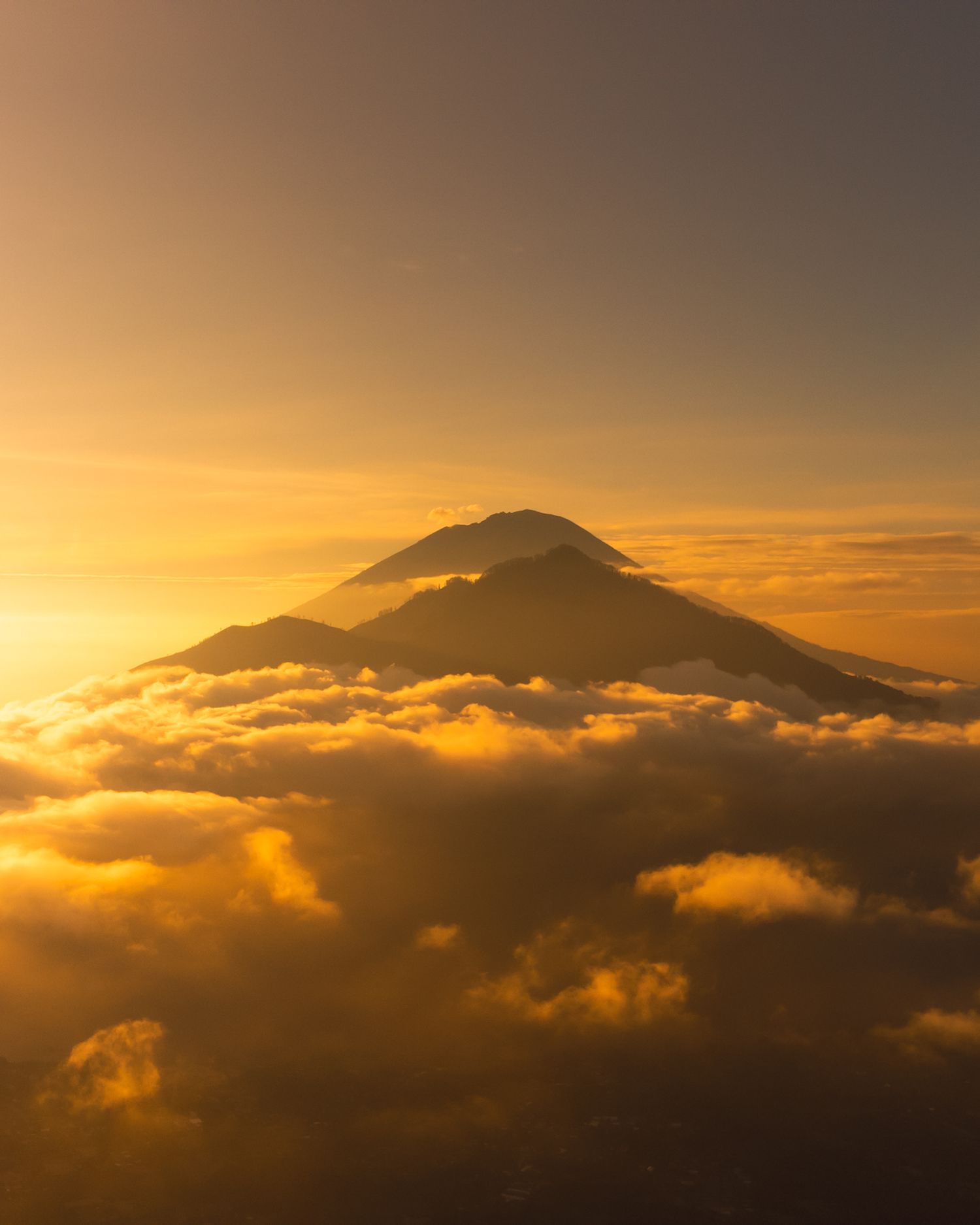 View of Mount Agung in Bali, Indonesia