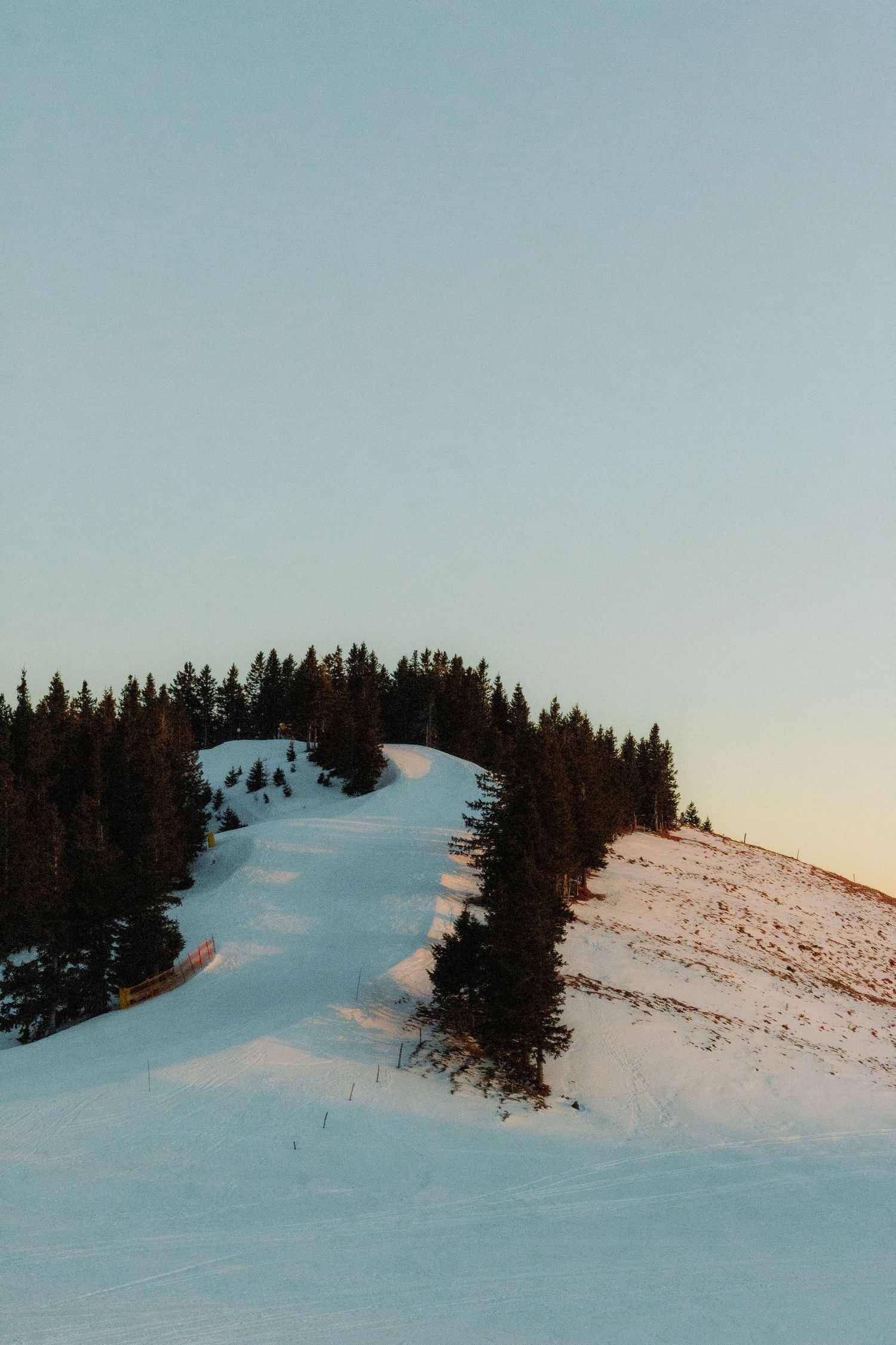 Sunset in the mountains in Slovenia