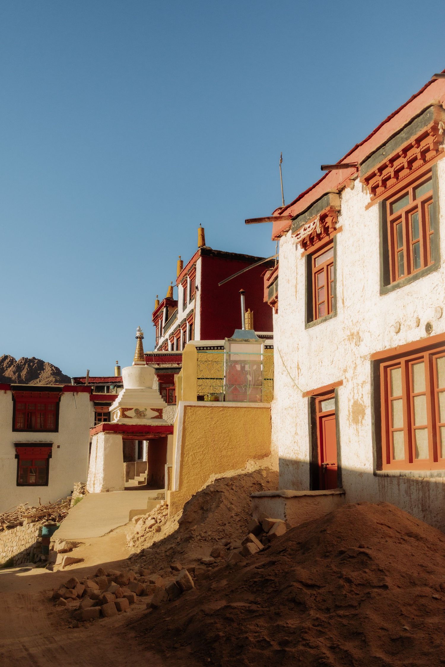 A temple in the sun in Ladakh