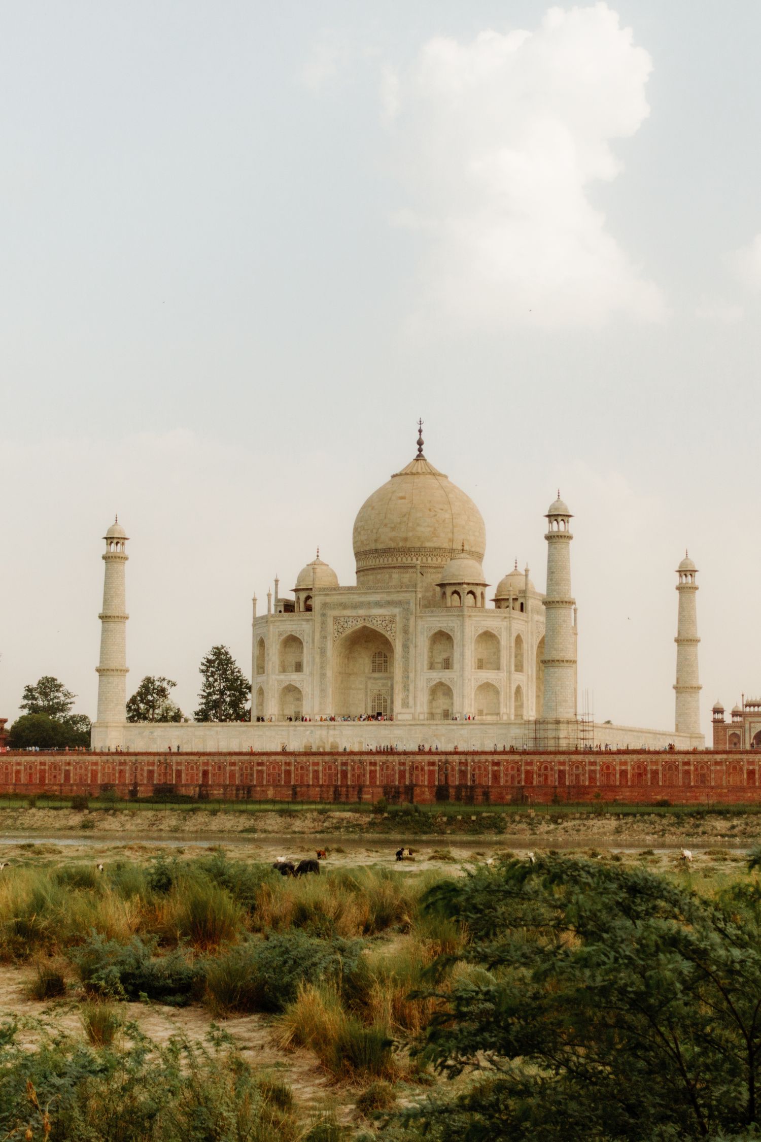 View of the Taj Mahal from afar