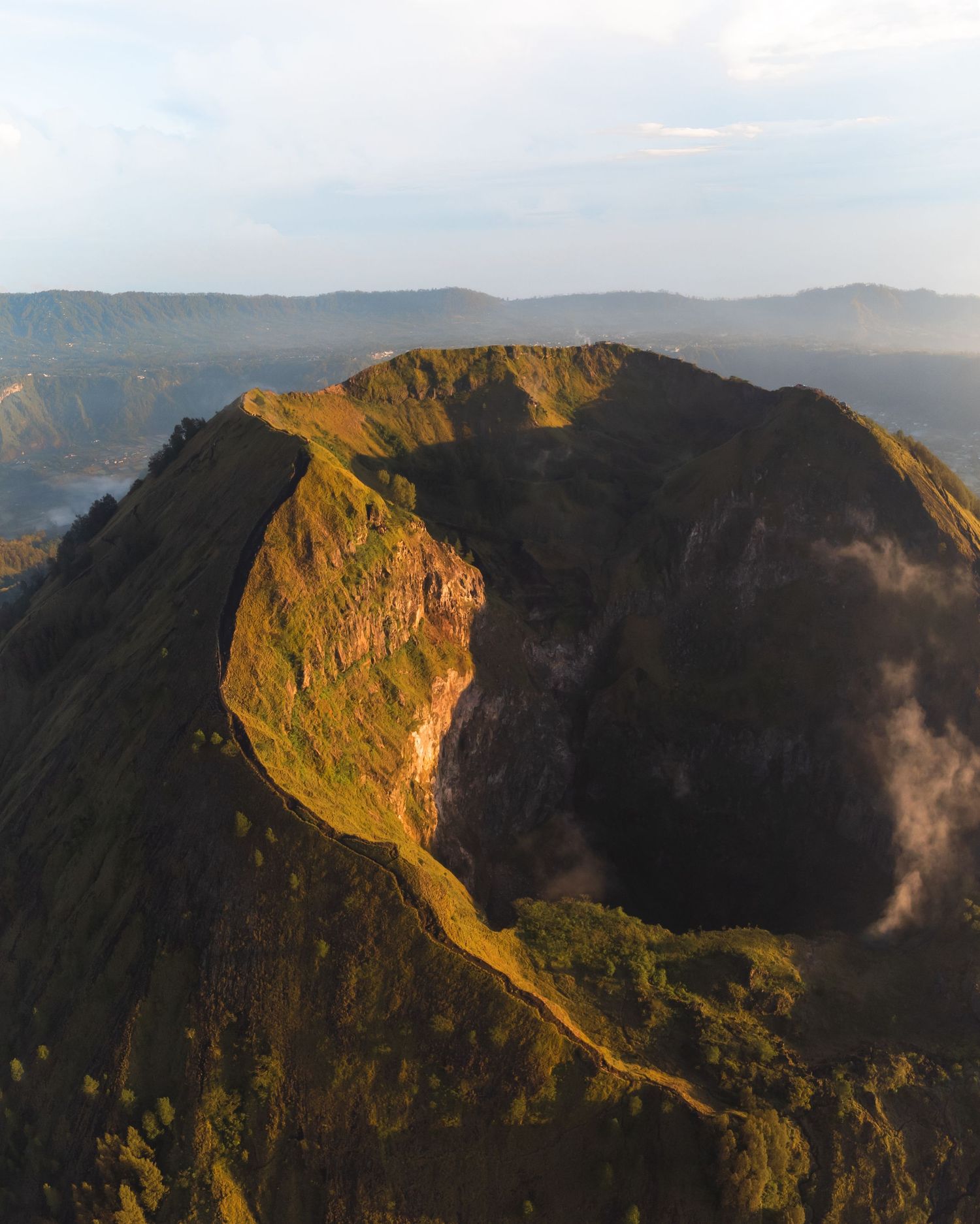 View of Mount Batur in Bali, Indonesia