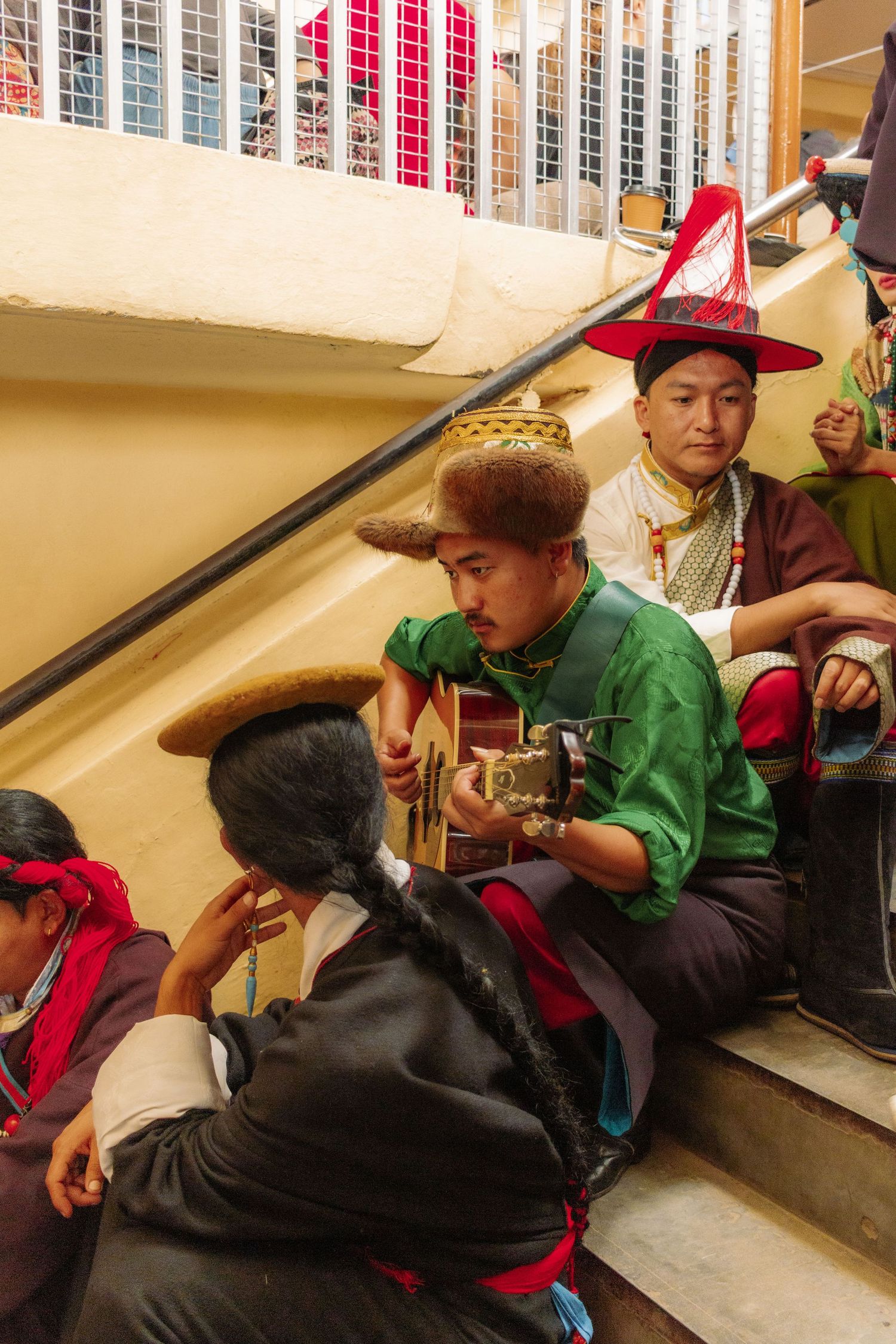 Buddhist people at the Dalai Lama's 85th birthday celebration in Dharamsala, India