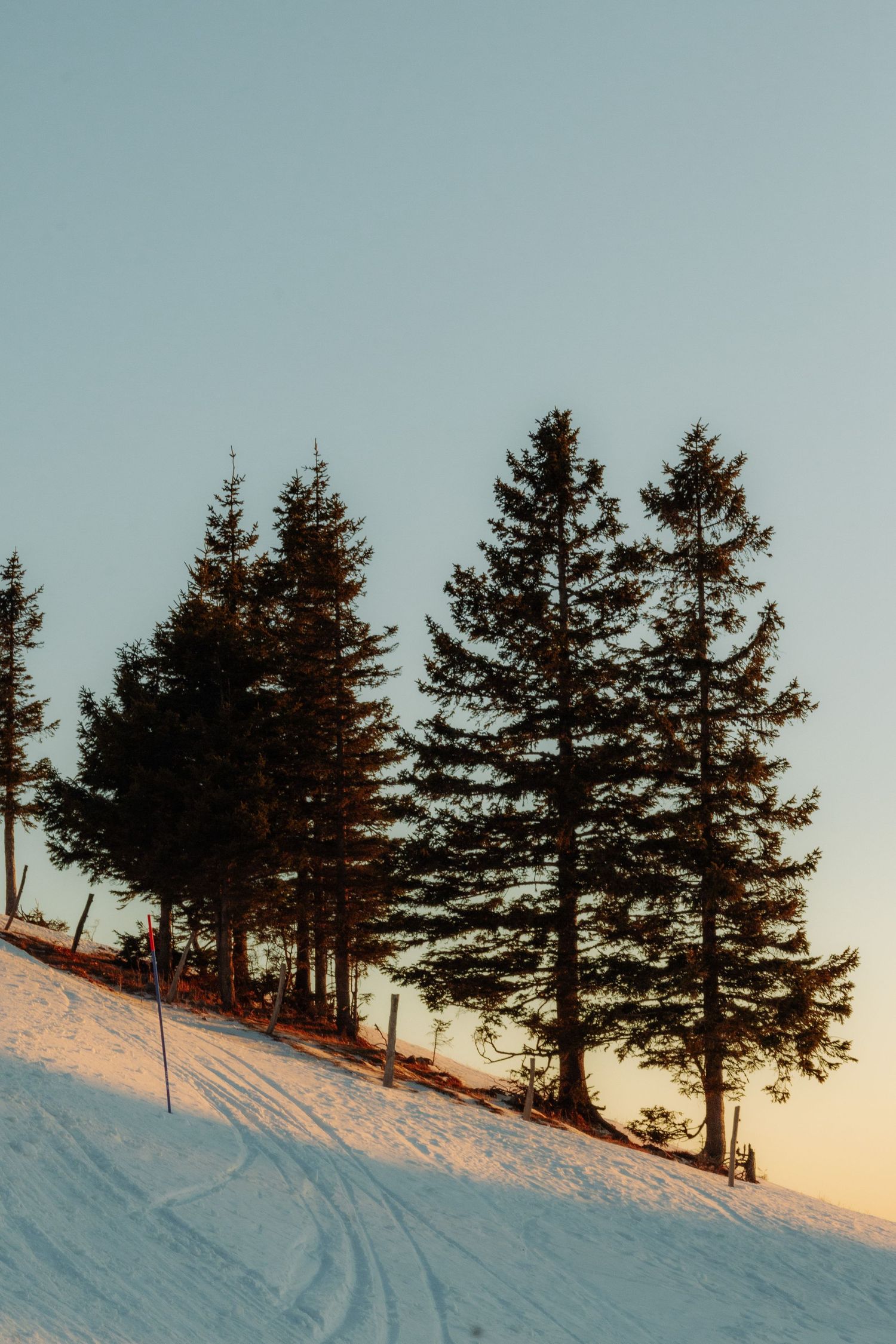 sunset in the mountains in Slovenia