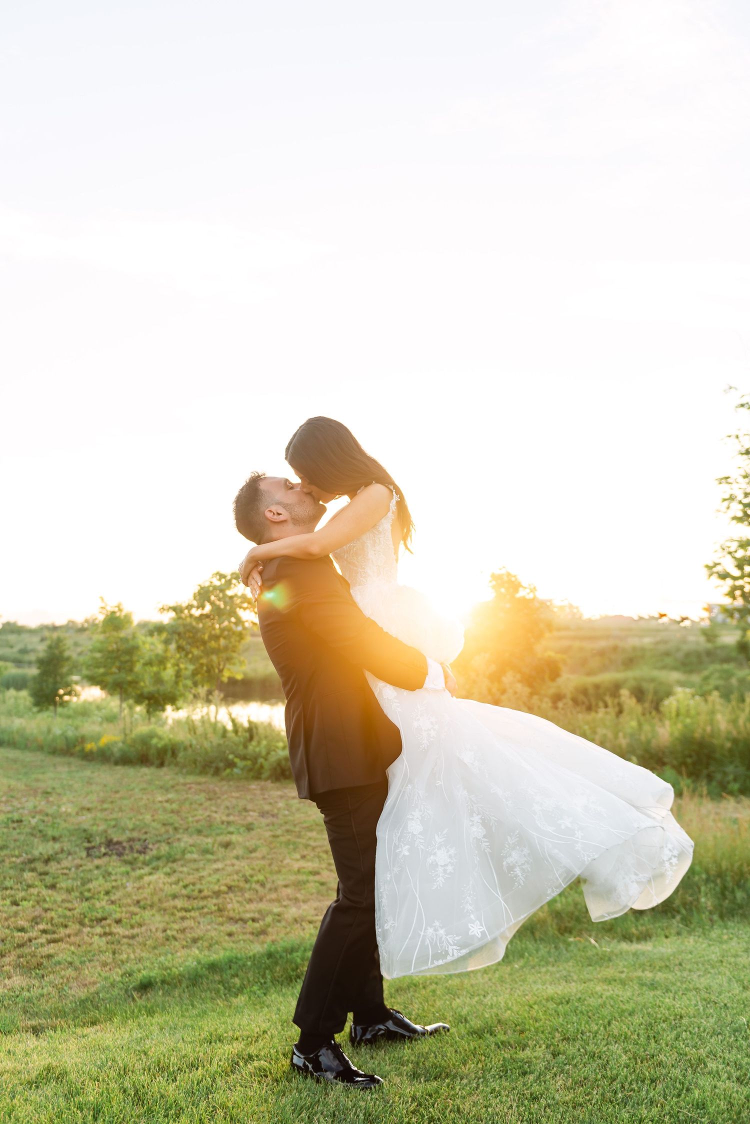 Candid wedding portraits of a bride and groom at Arlington Estate, photographed by a Toronto wedding photographer.
