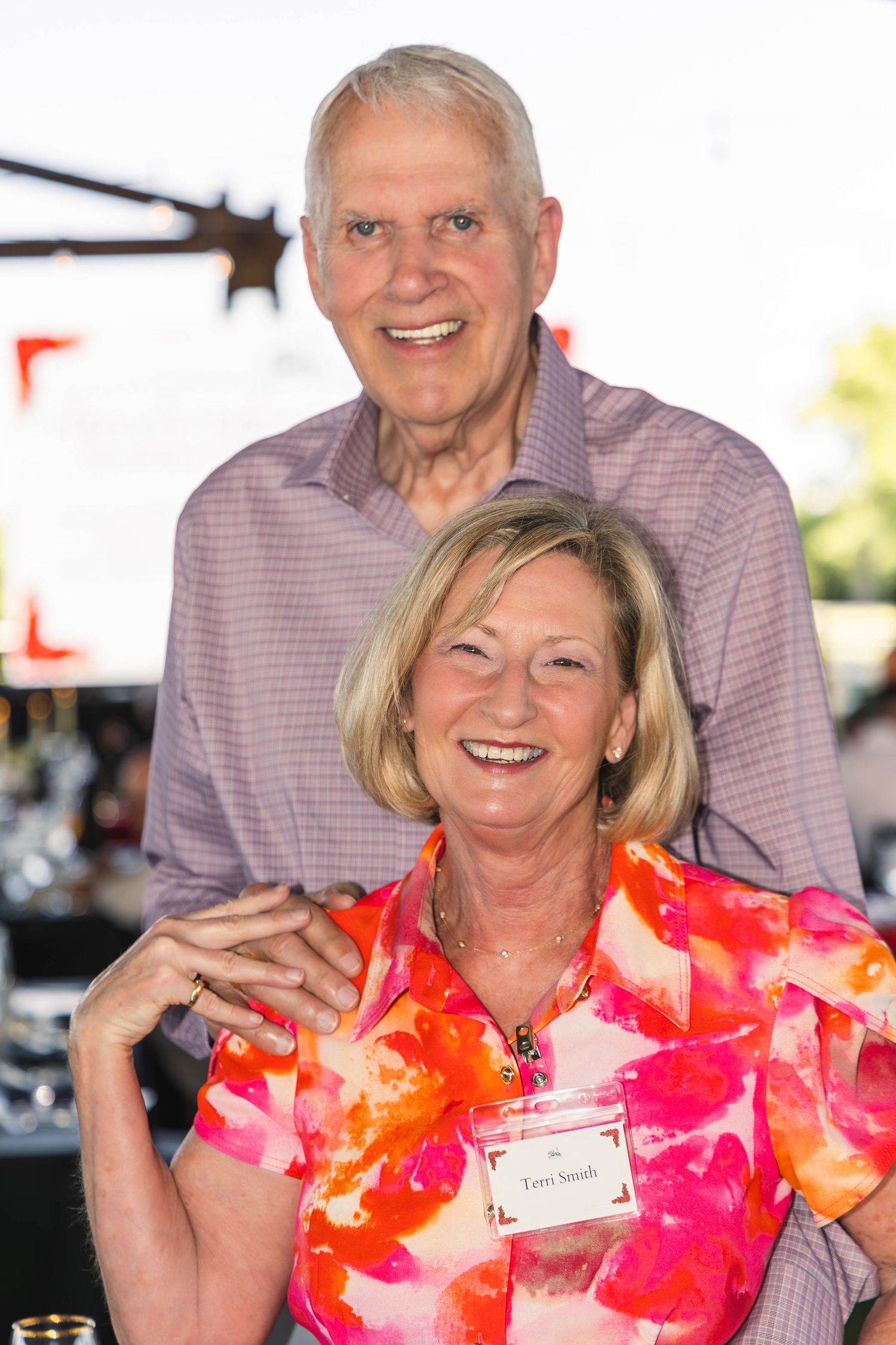 Couple enjoying community fundraiser event