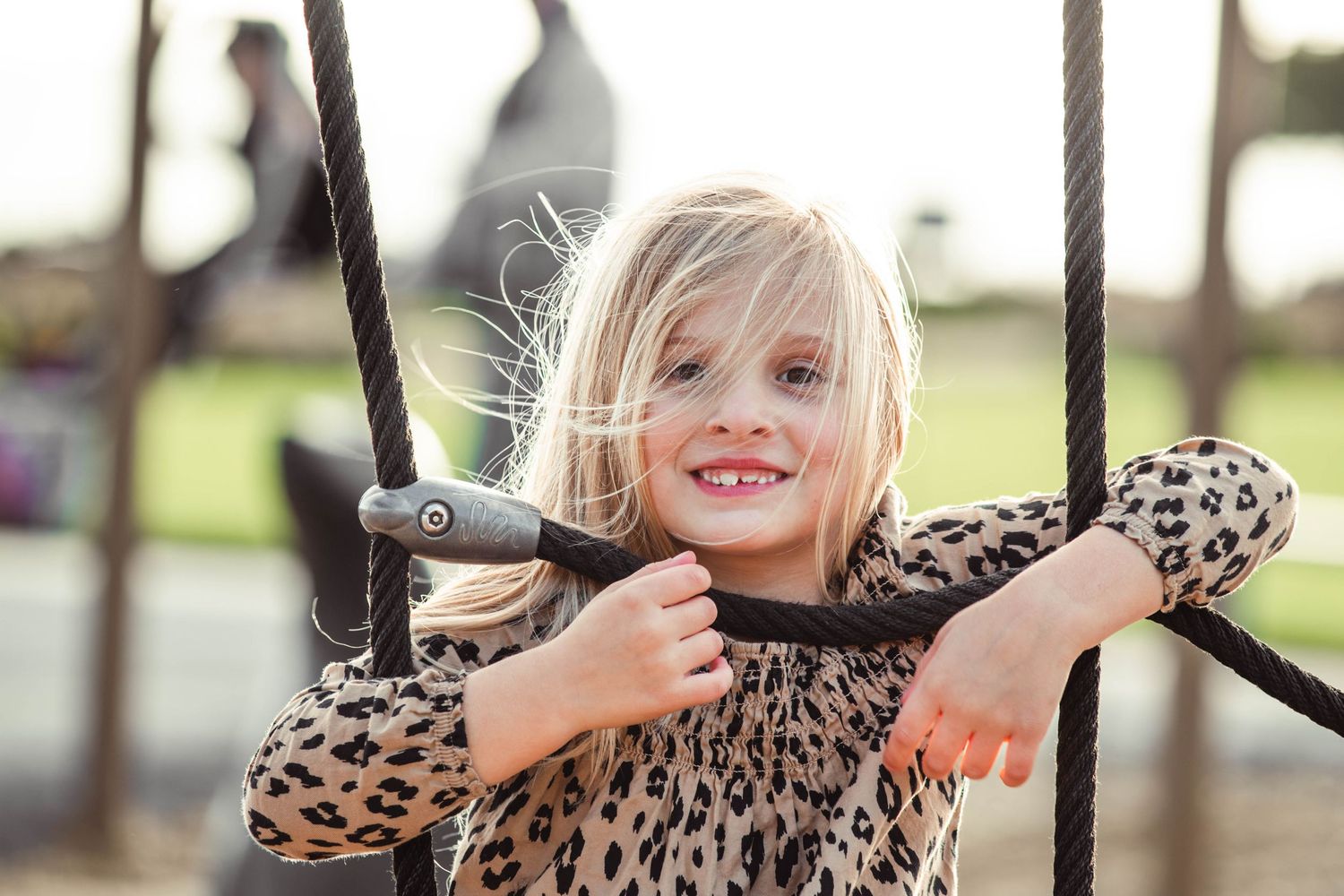 Young girl pausing playtime