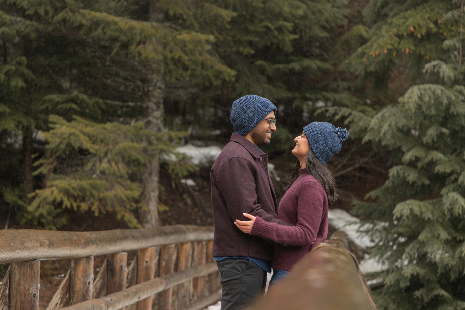 Relaxed couple photoshoot in nature, Pacific Northwest