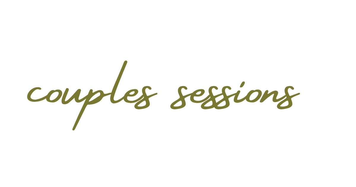Couples sessions written in olive green cursive font on a clean white background.