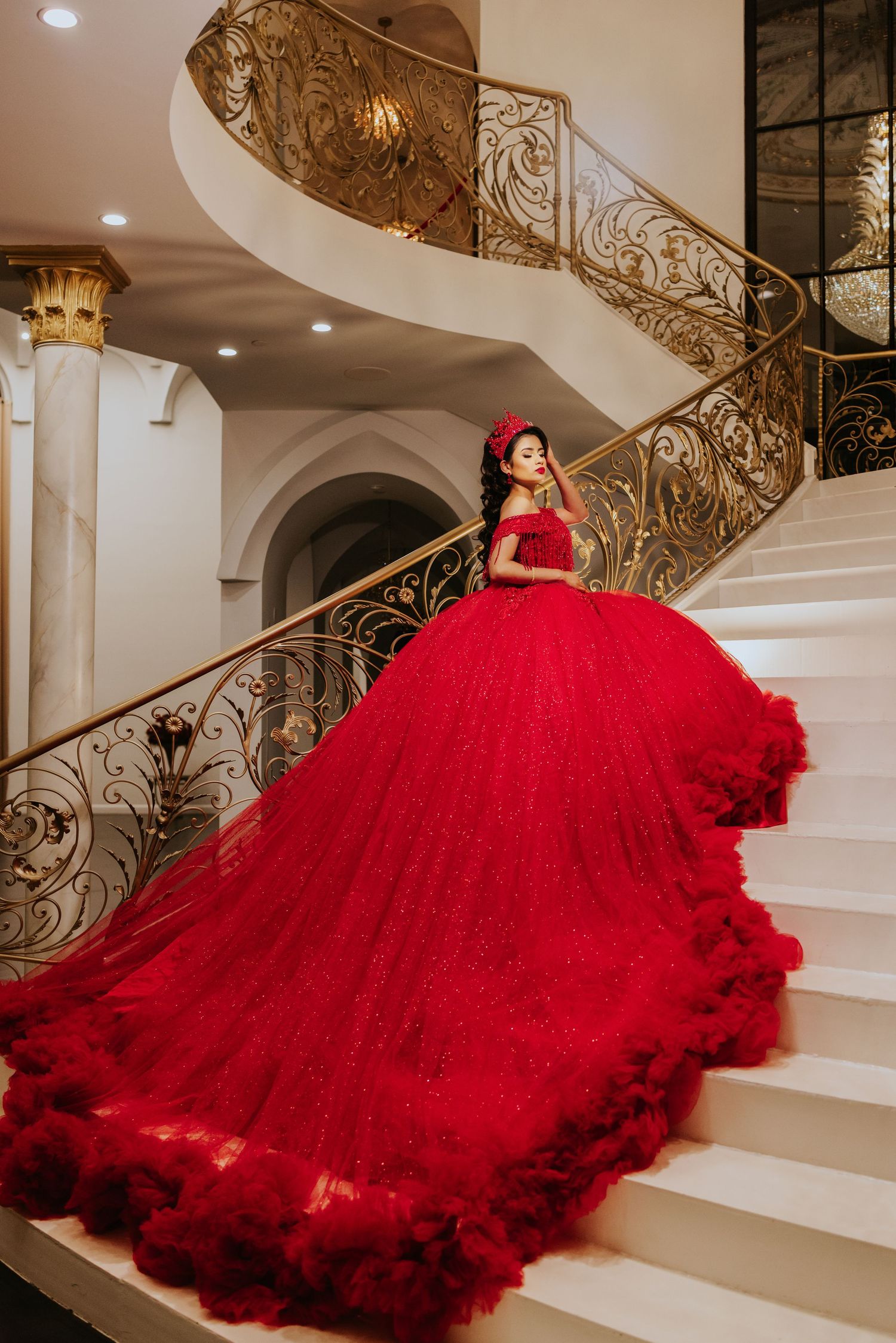 Luxury quinceañera photography in Sacramento CA with elegant, magazine-style portraits
