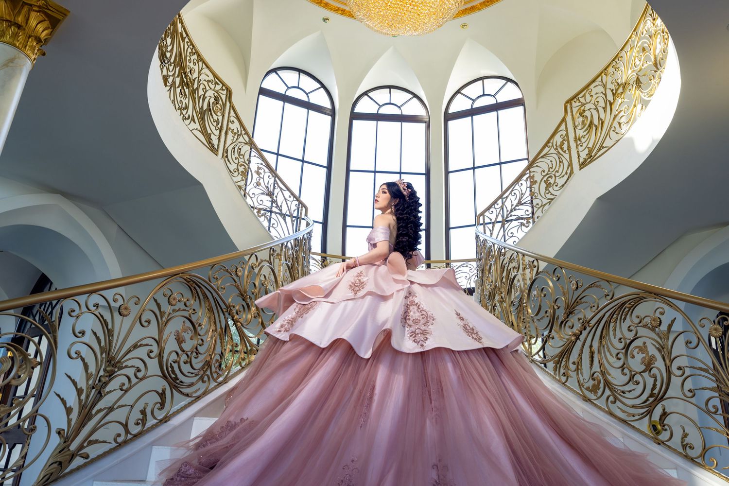 Luxury quinceañera photography in Sacramento CA with elegant, magazine-style portraits