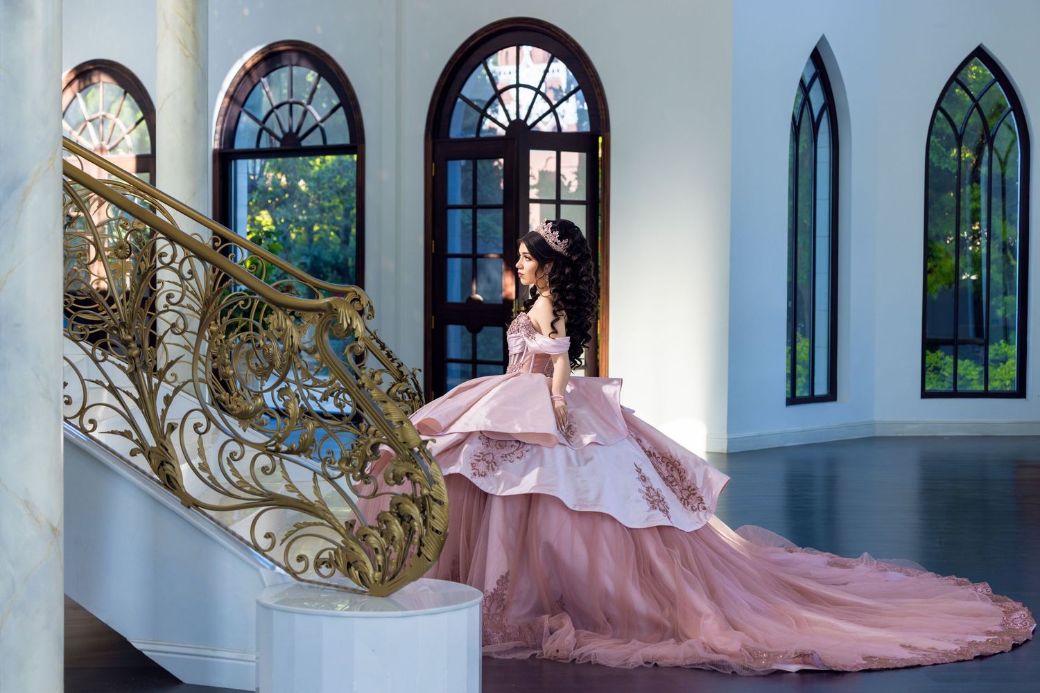 Luxury quinceañera photography in Sacramento CA with elegant, magazine-style portraits
