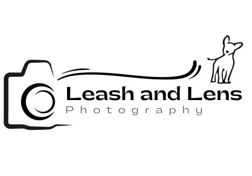 Professional photography business logo with dog and camera icons.