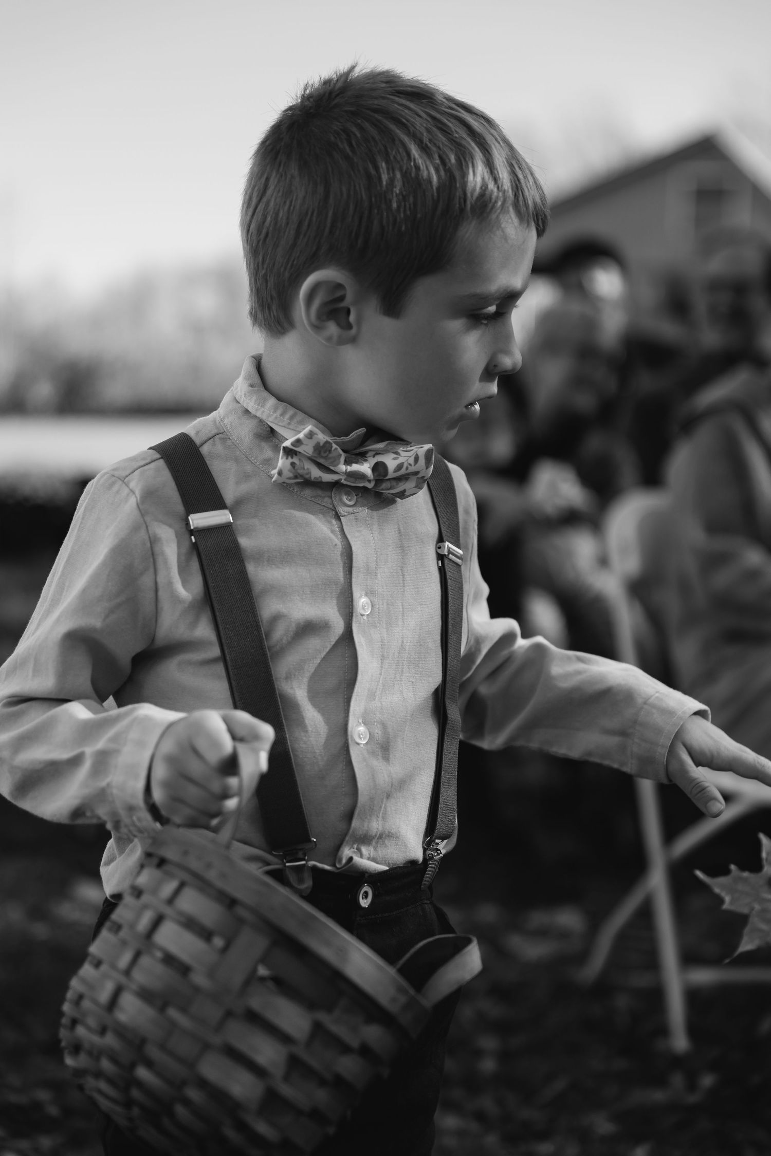 A series of black and white images showing a young child eating from a bowl with animated expressions.