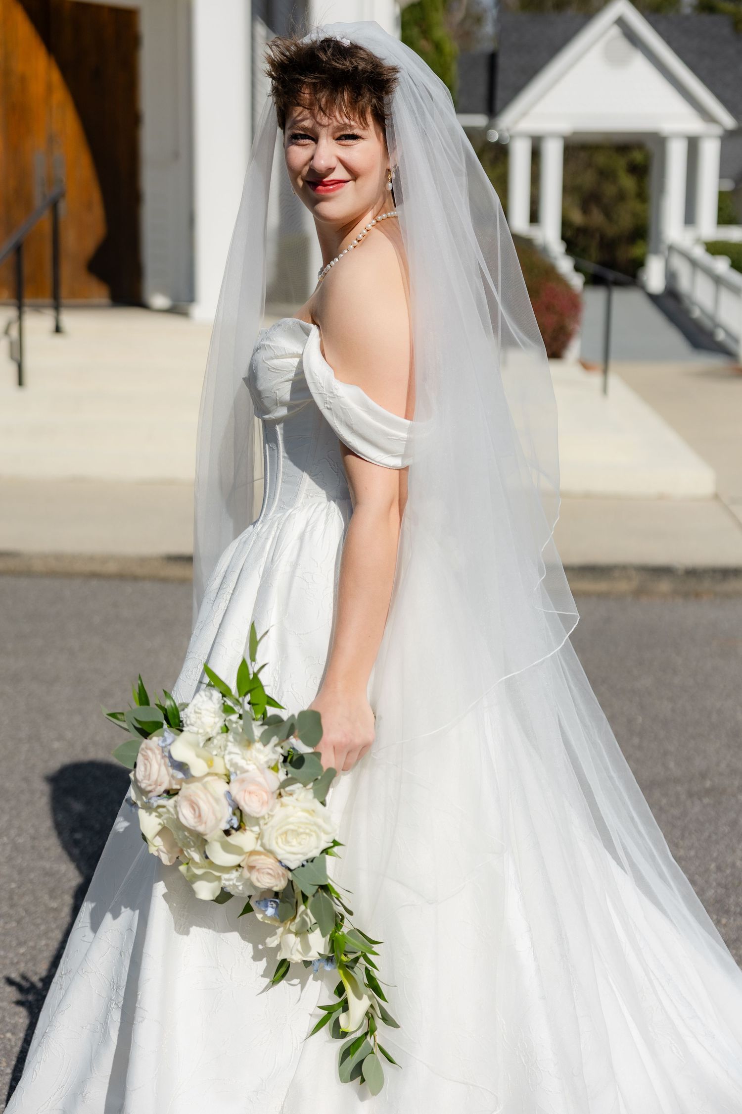 Wedding Bridal Portraits at Saint Francis at The Point Anglican Church Fairhope, Alabama
