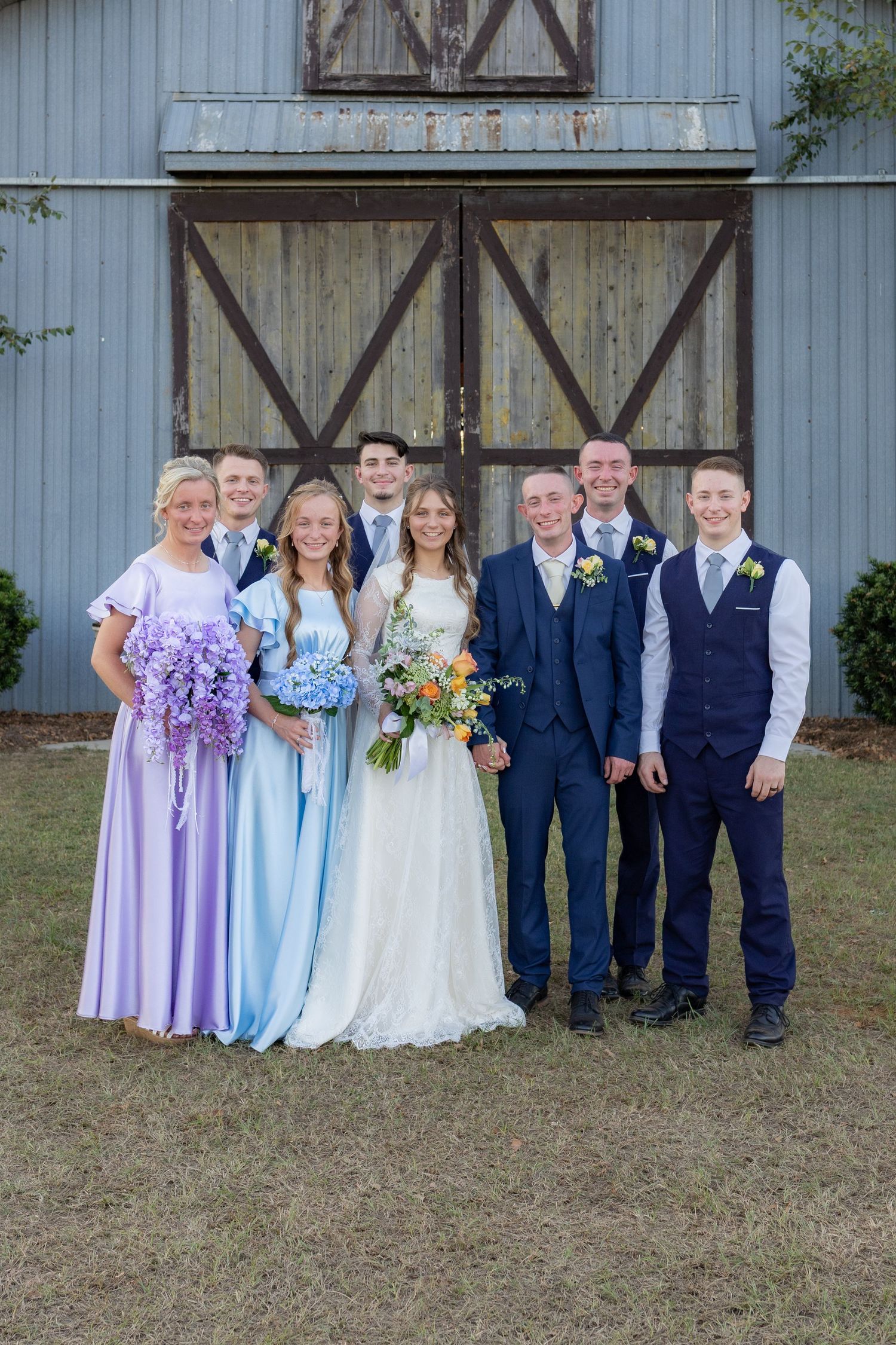 Wedding family portraits at Dalrymple Farms Enterprise, Alabama
