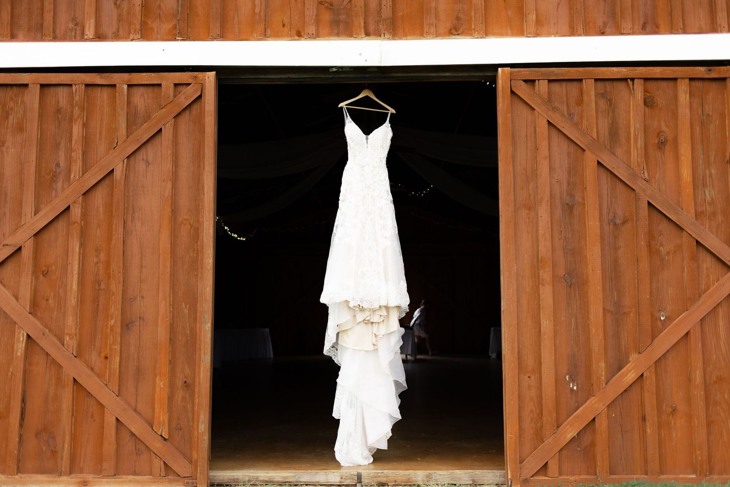 Wedding dress detail photos at a wedding at Hilltop Acres Wicksburg, Alabama