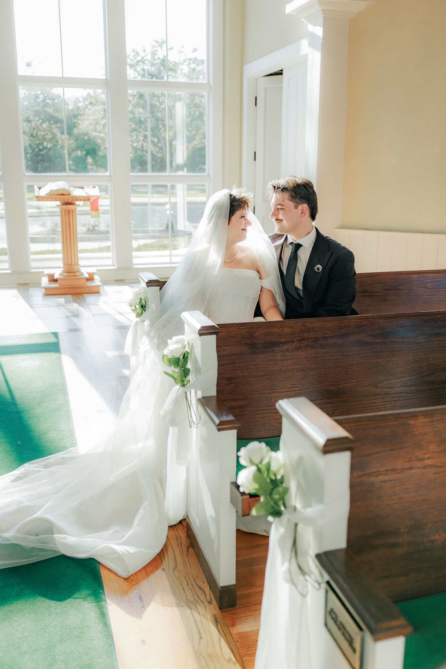 Couple Portraits at Saint Francis at the Point Anglican Church Fairhope, Alabama