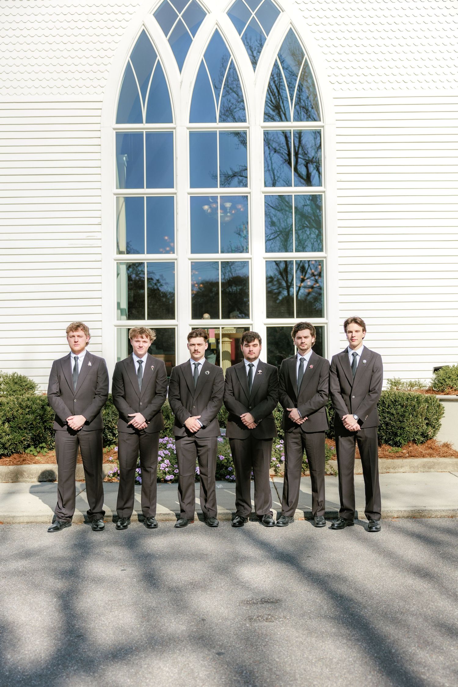 Wedding Party Photos at Saint Francis at The Point Anglican Church Fairhope, Alabama