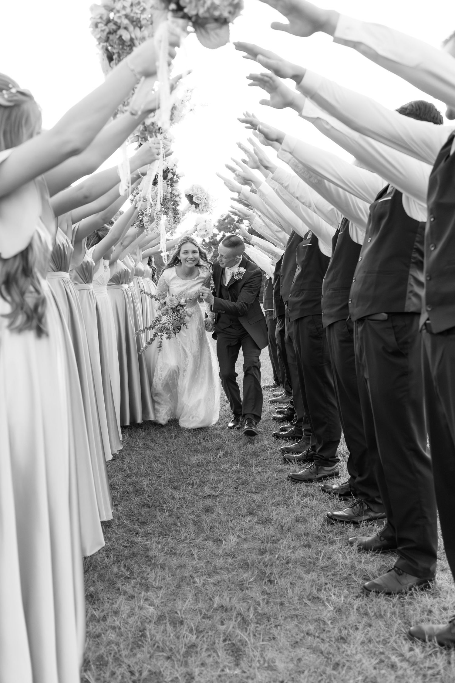 Bridal party wedding portraits at Dalrymple Farms Enterprise, Alabama