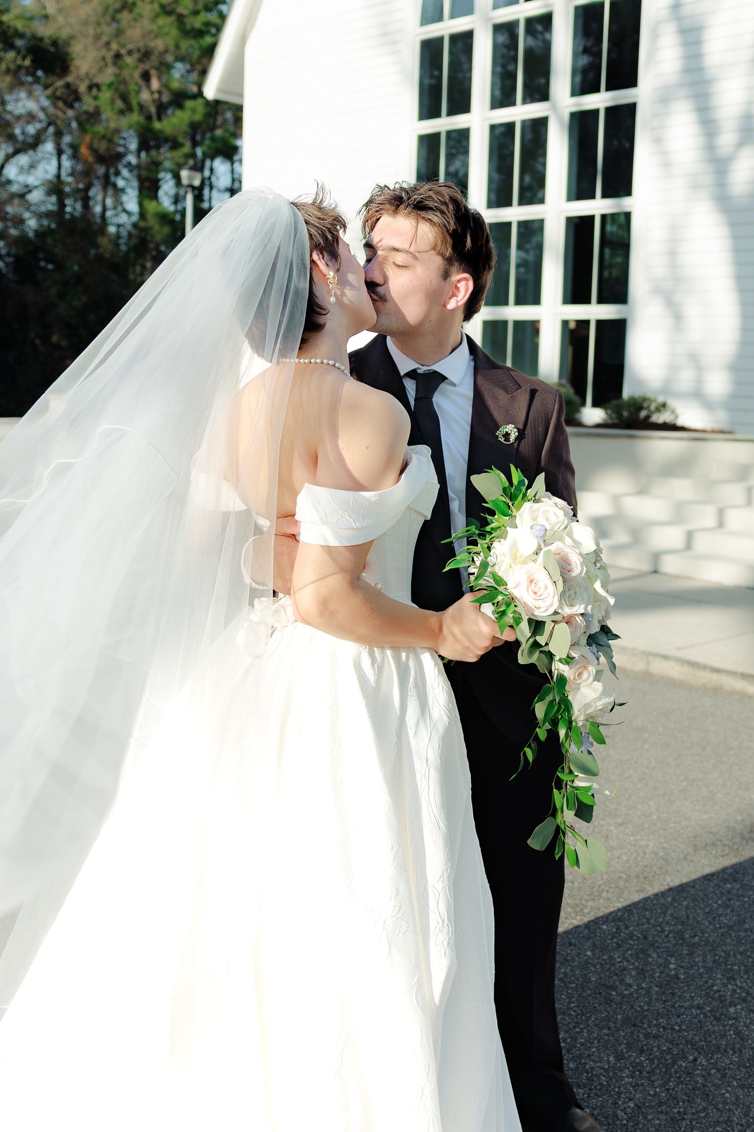 Wedding Couple Photos at Saint Francis at The Point Anglican Church Fairhope, Alabama