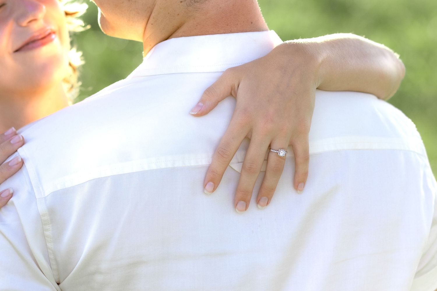 Romantic Couples photos in a tall grass field at sunset near Dothan, Alabama
