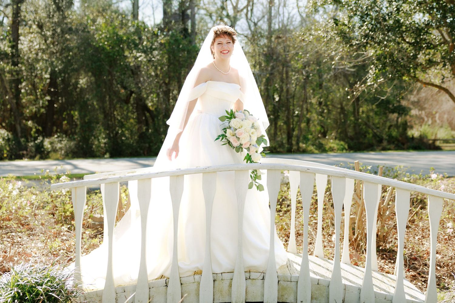 Wedding Bridal Portraits at Saint Francis at The Point Anglican Church Fairhope, Alabama
