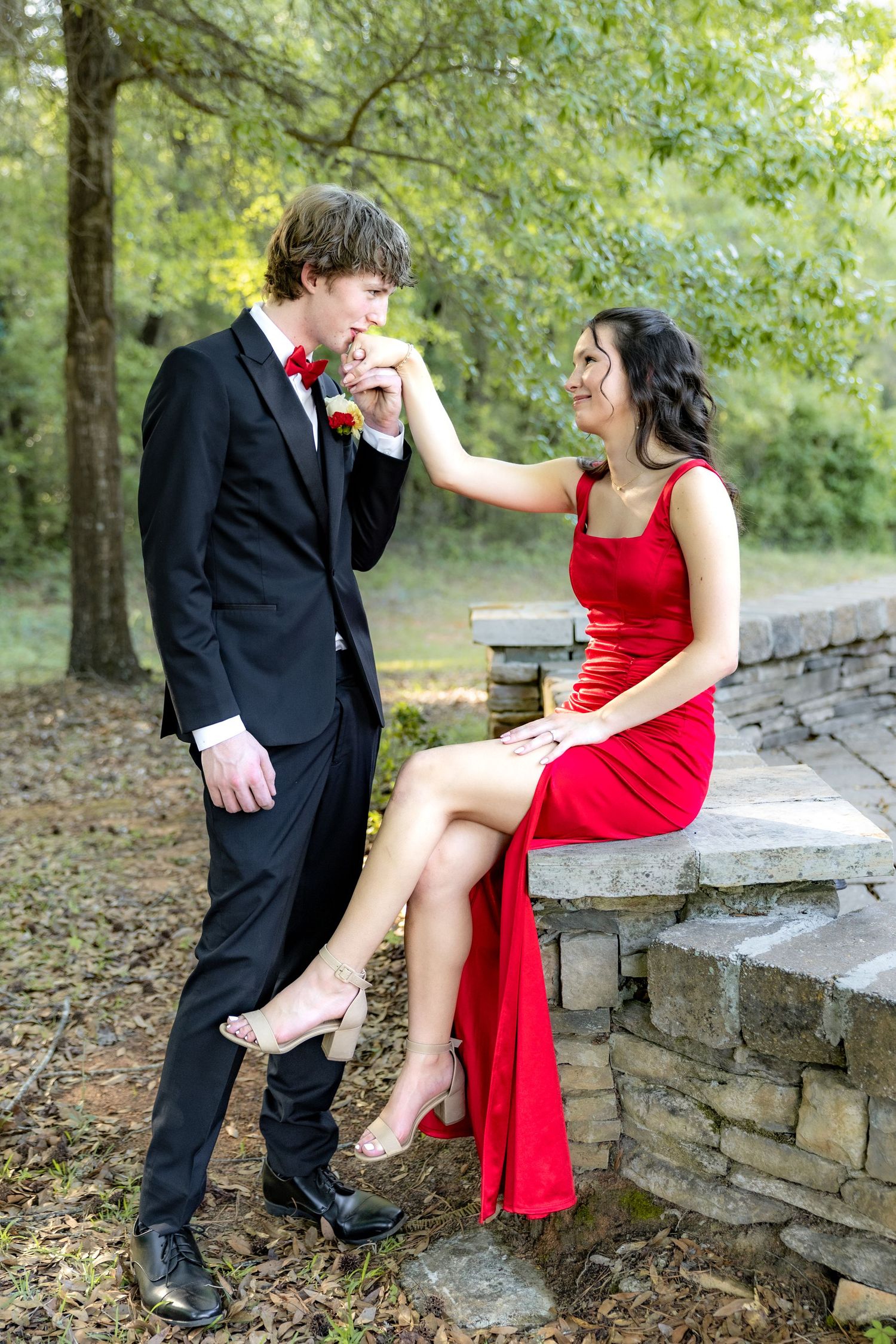 Ridgecrest Christian School Senior Couple Prom Photos at Jordan's Activity Barn at Kelly Creek Midland City, Alabama