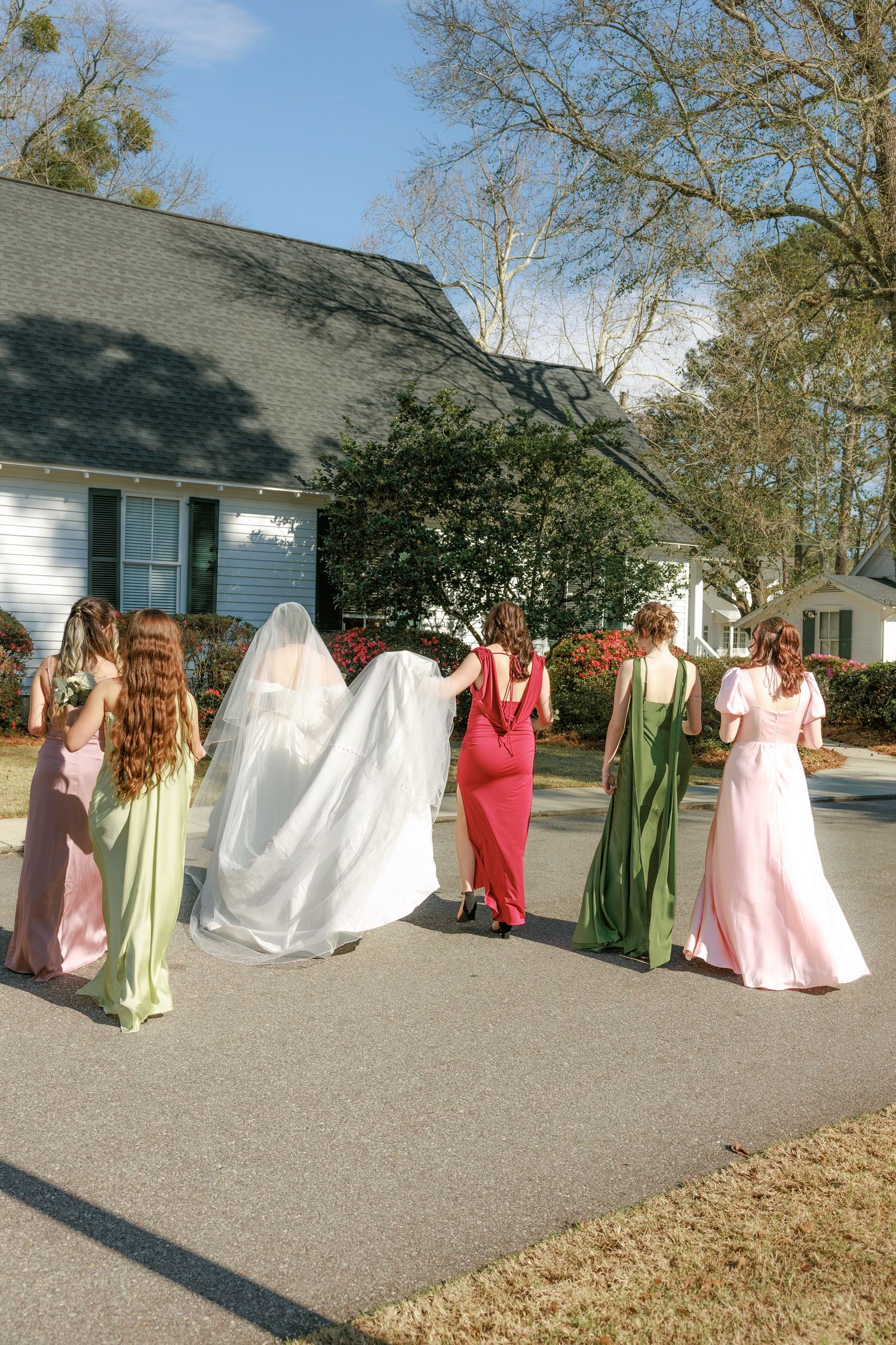 Wedding Party Photos at Saint Francis at The Point Anglican Church Fairhope, Alabama