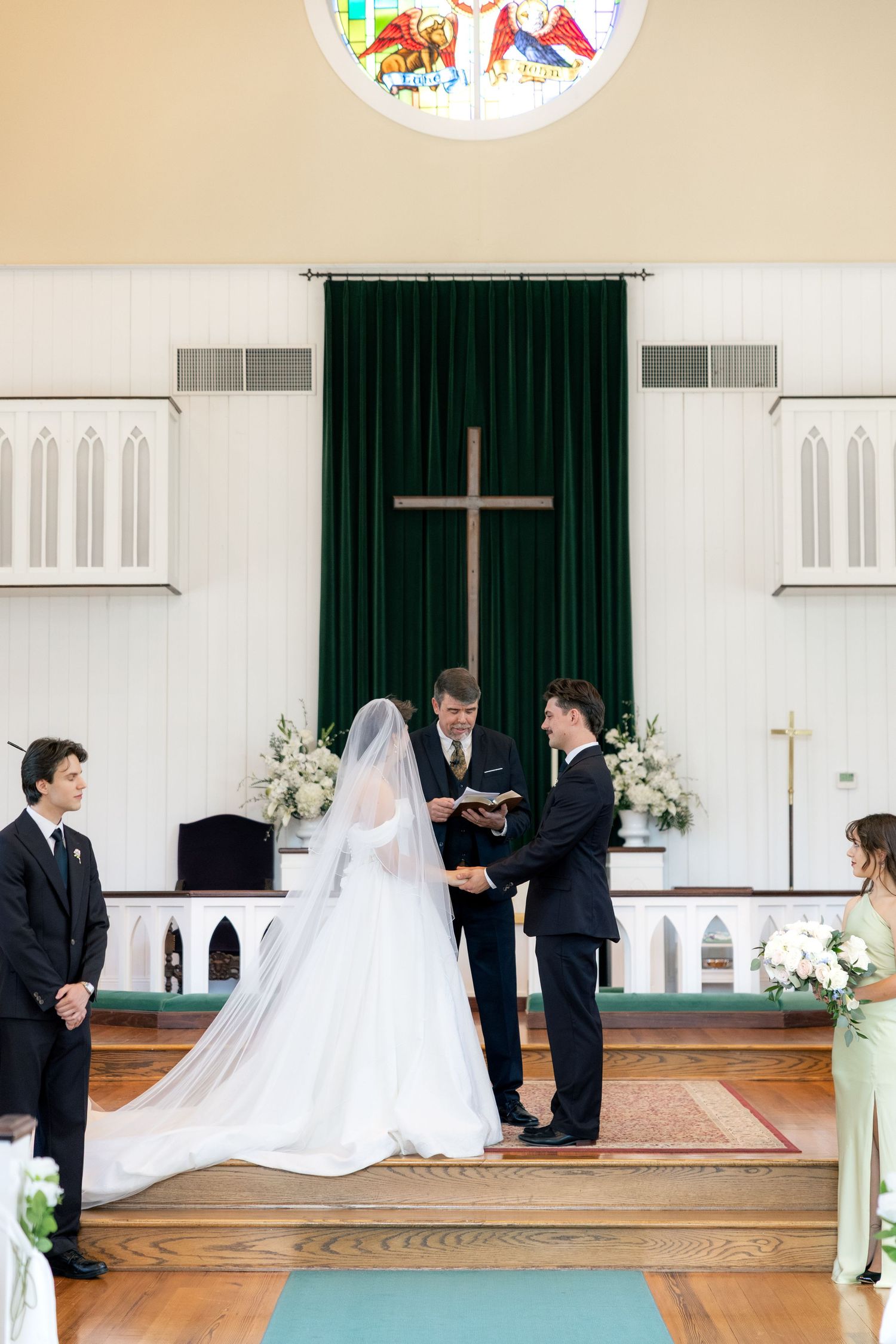 Wedding Ceremony Photos at Saint Francis at The Point Anglican Church Fairhope, Alabama