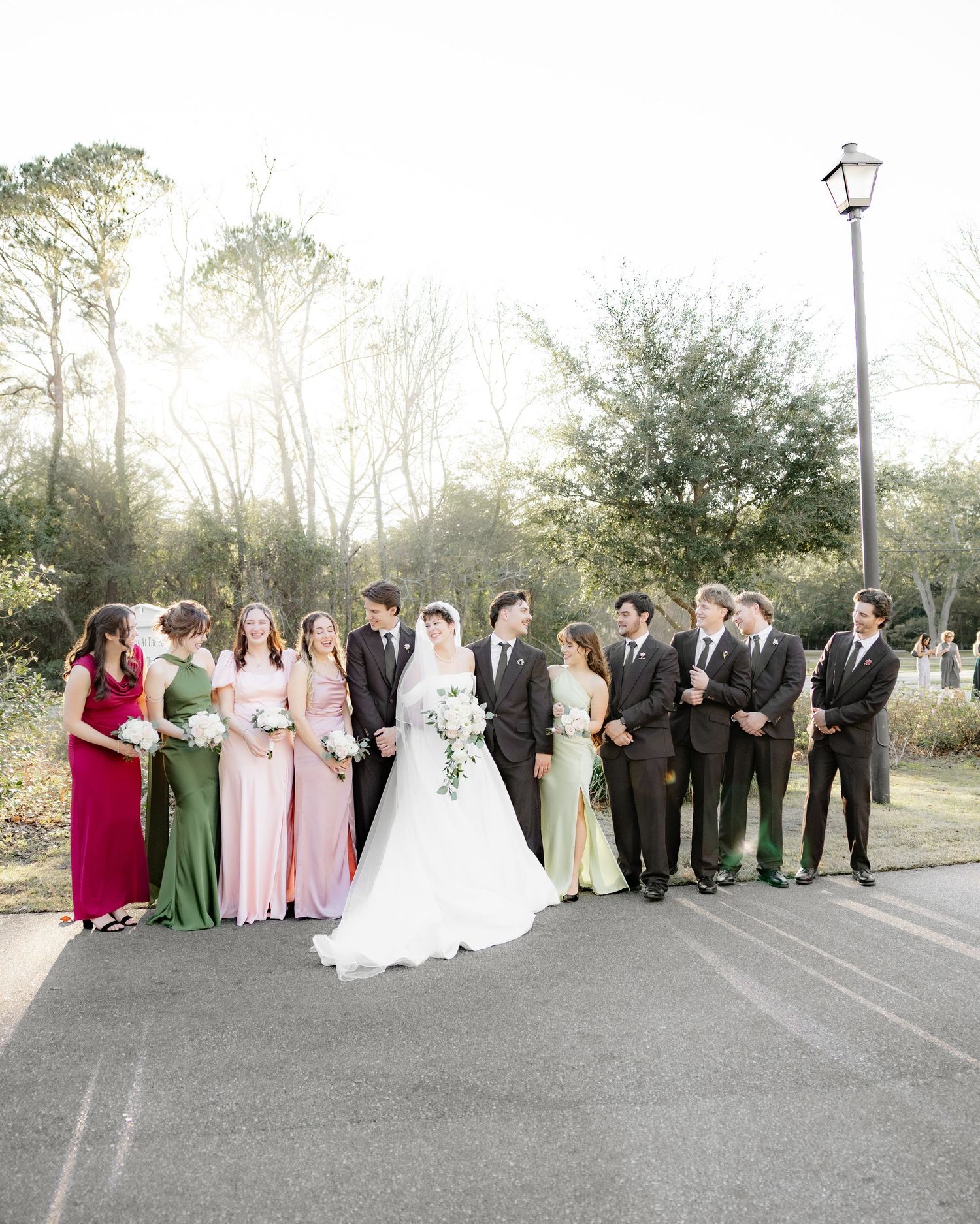 Wedding Party Photos at Saint Francis at The Point Anglican Church Fairhope, Alabama