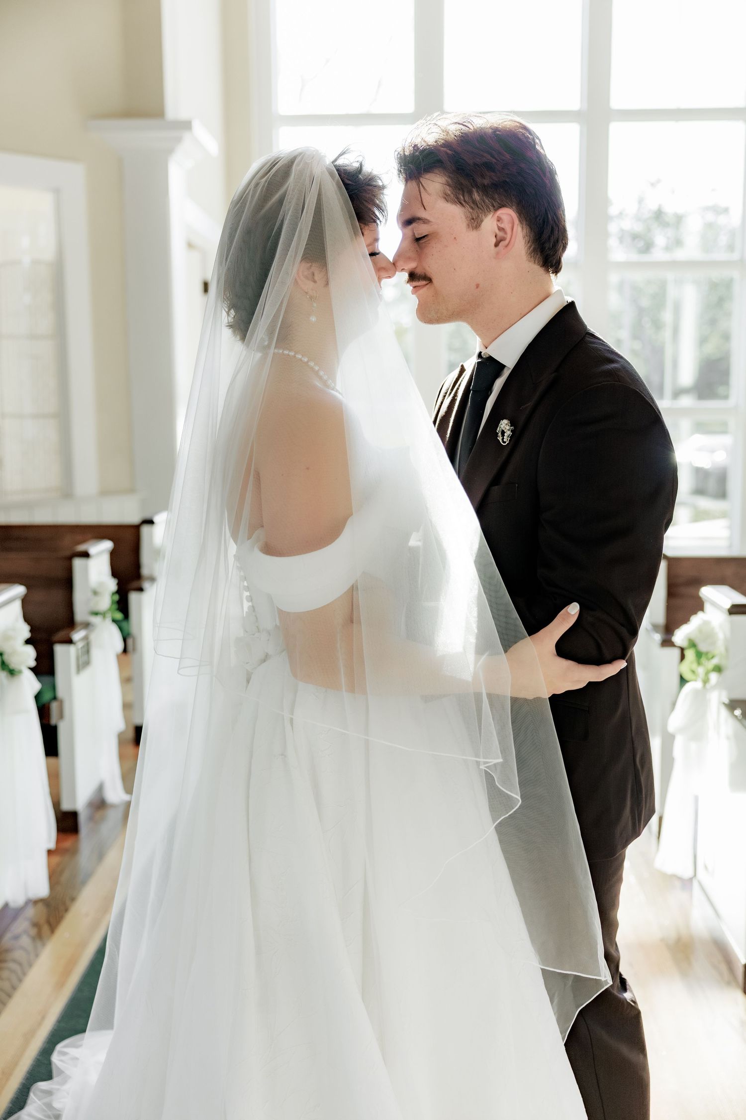Wedding Couple Photos at Saint Francis at The Point Anglican Church Fairhope, Alabama