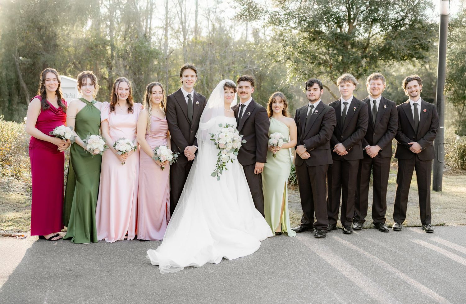 Wedding Party Photos at Saint Francis at The Point Anglican Church Fairhope, Alabama