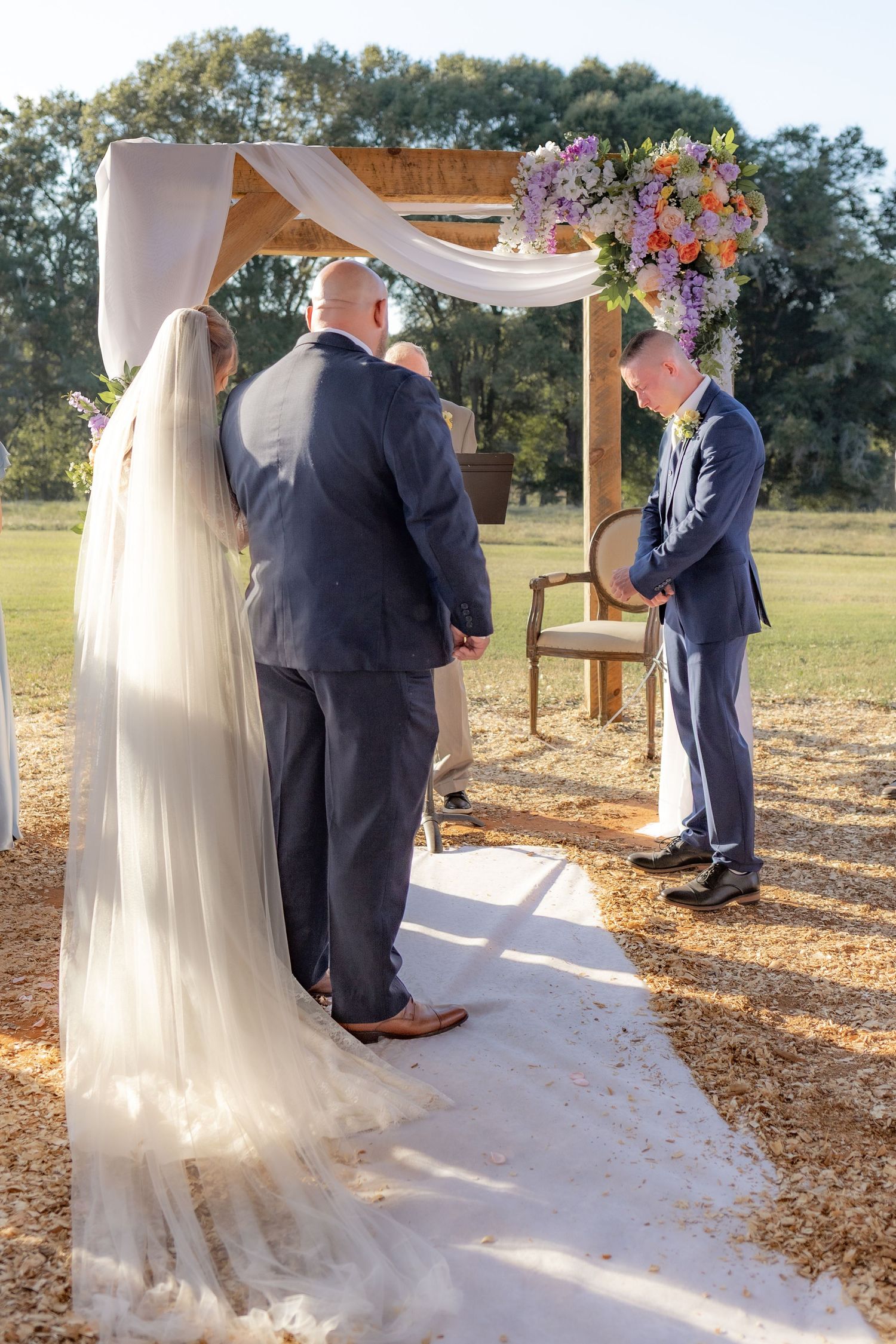 Couple getting married at Dalrymple Farms Enterprise, Alabama