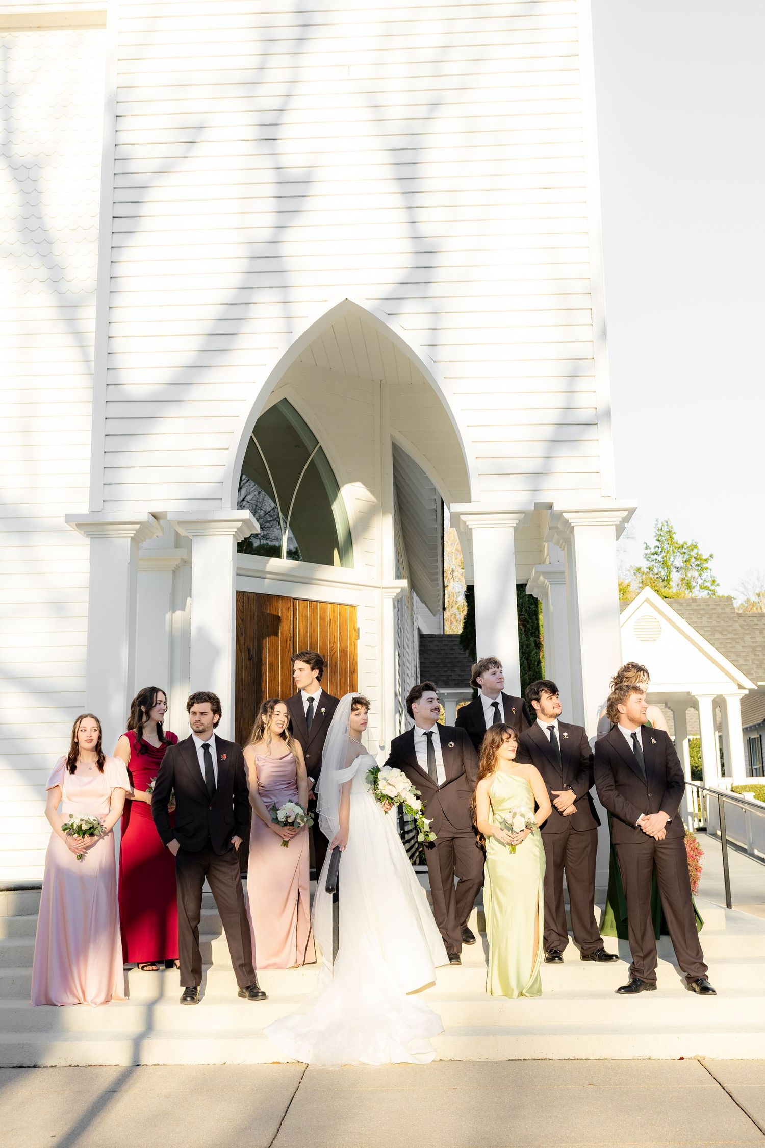 Wedding Party Photos at Saint Francis at The Point Anglican Church Fairhope, Alabama