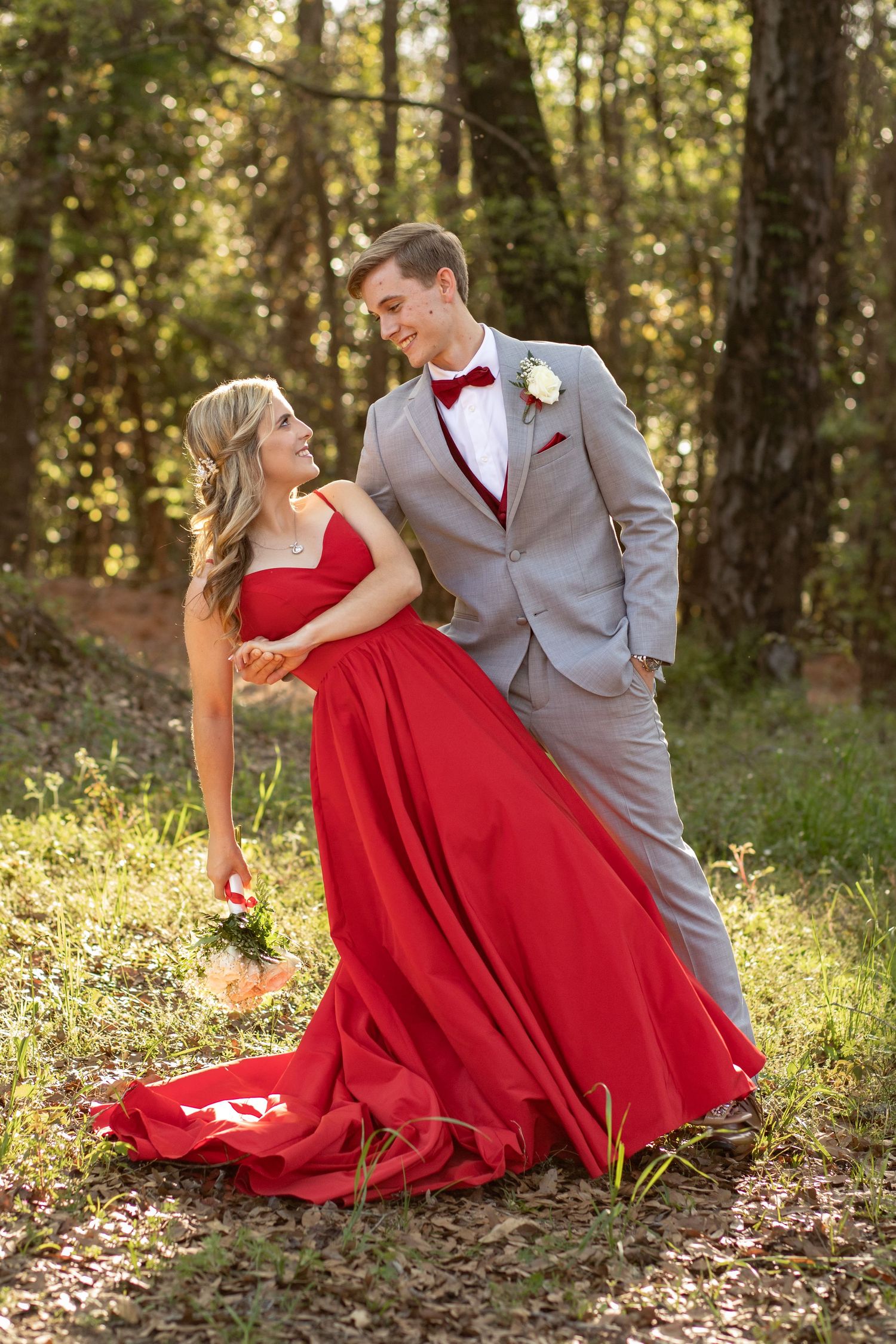 Couple prom photos Ridecrest Christian School Dothan, Alabama