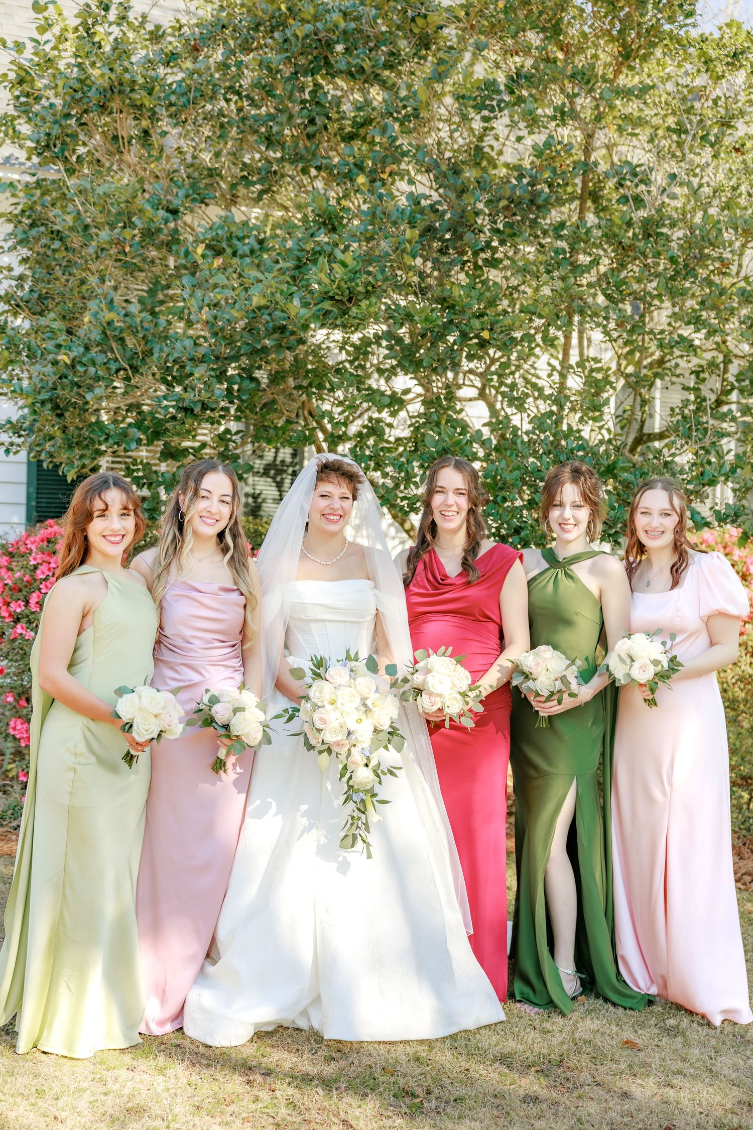 Wedding Party Photos at Saint Francis at The Point Anglican Church Fairhope, Alabama