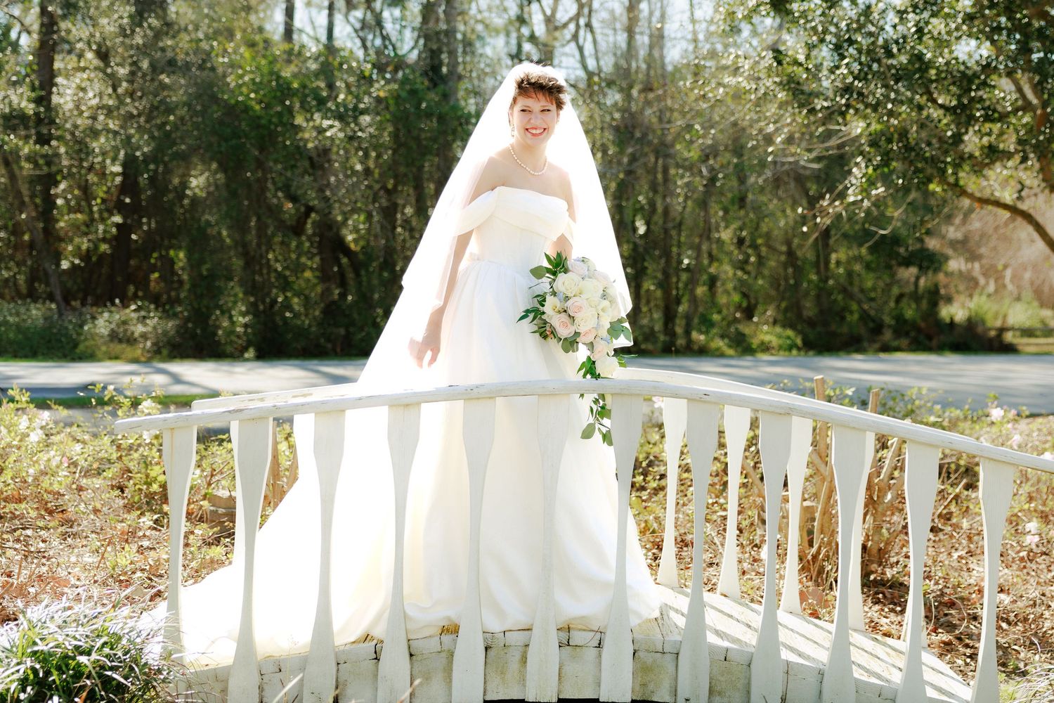 Wedding Bridal Portraits at Saint Francis at The Point Anglican Church Fairhope, Alabama