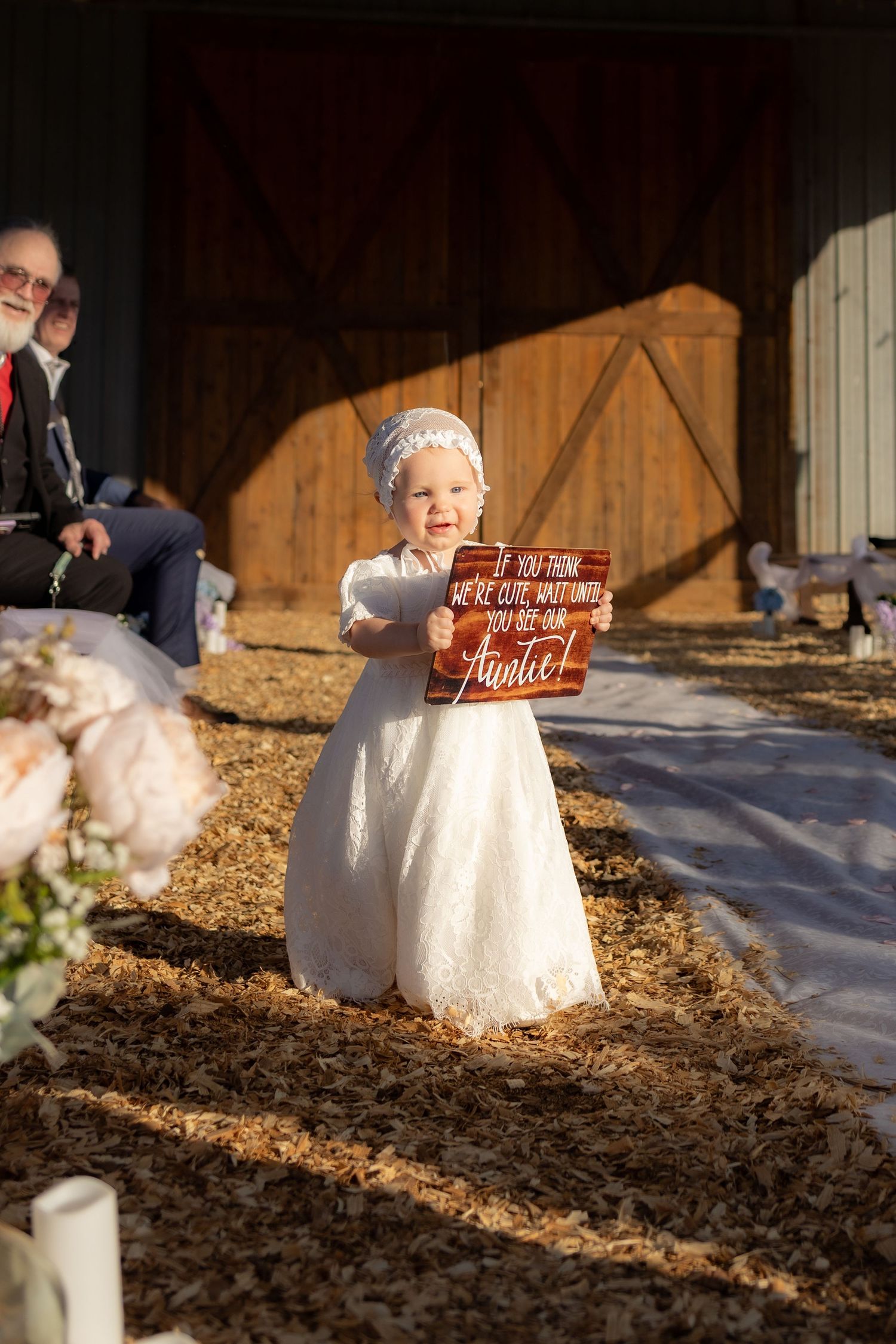 Wedding party walks the aisle at Dalrymple Farms Enterprise, Alabama