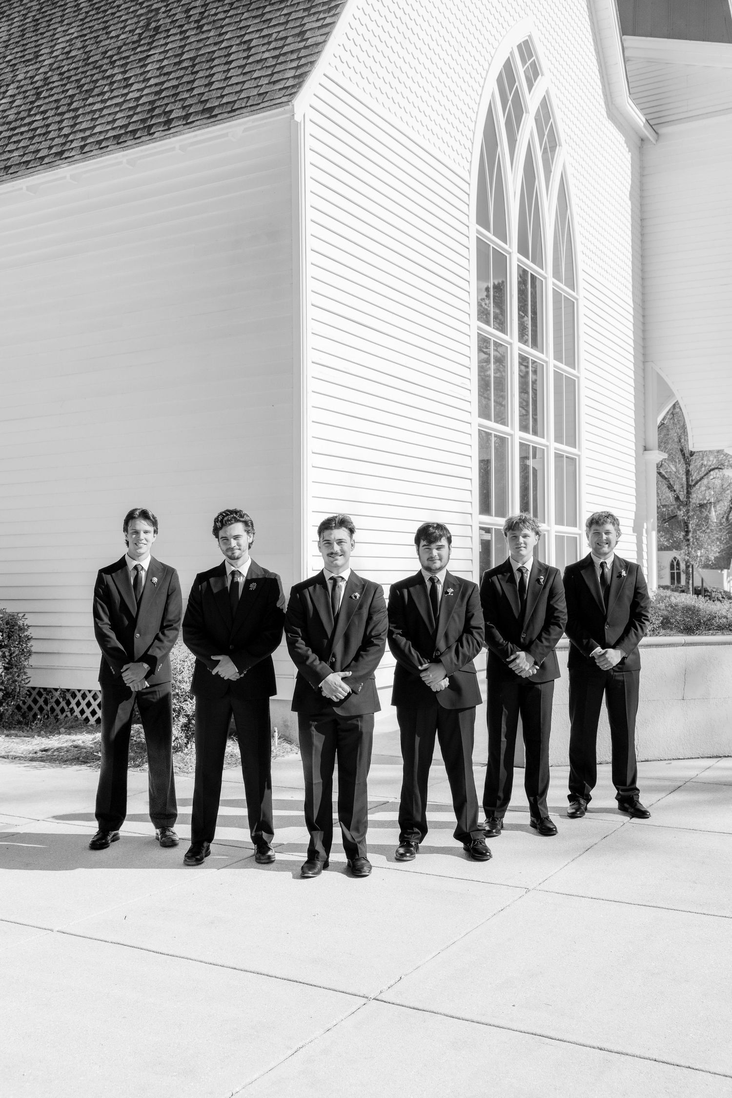Wedding Party Photos at Saint Francis at The Point Anglican Church Fairhope, Alabama