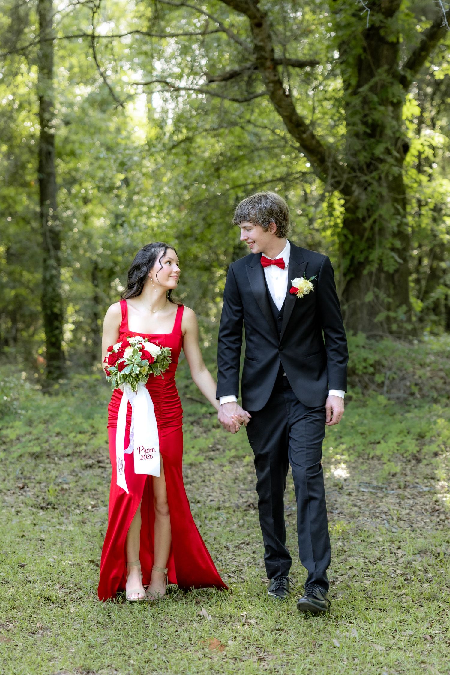Ridgecrest Christian School Senior Couple Prom Photos at Jordan's Activity Barn at Kelly Creek Midland City, Alabama