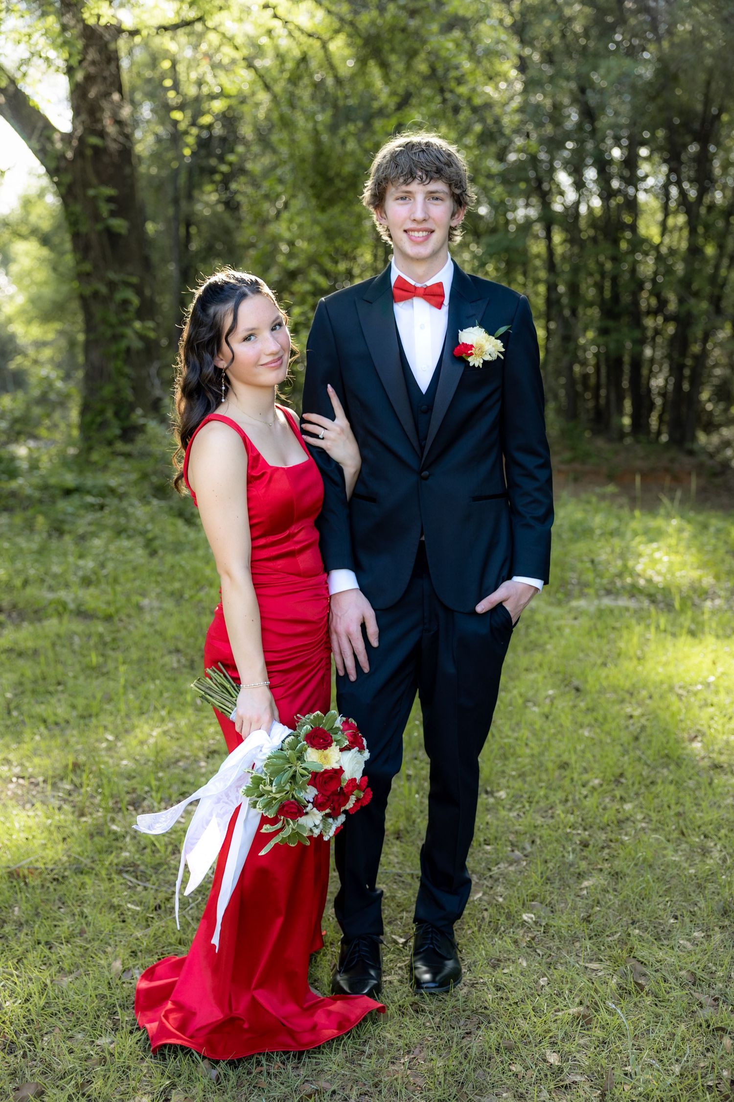 Ridgecrest Christian School Senior Couple Prom Photos at Jordan's Activity Barn at Kelly Creek Midland City, Alabama