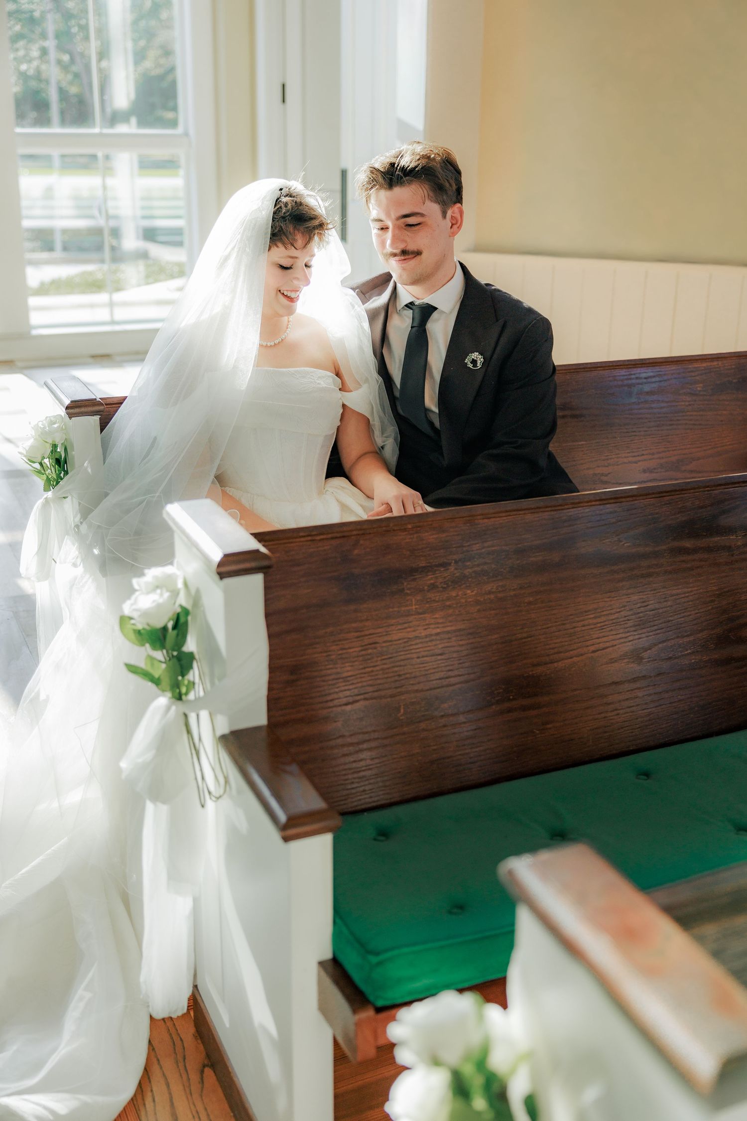 Wedding Couple Photos at Saint Francis at The Point Anglican Church Fairhope, Alabama