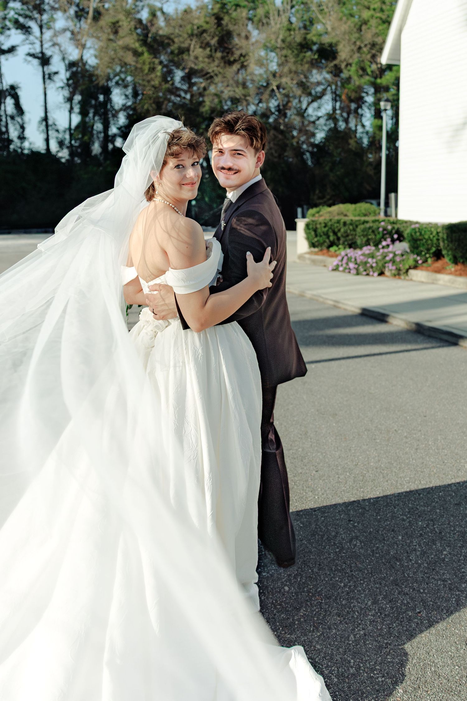 Wedding Couple Photos at Saint Francis at The Point Anglican Church Fairhope, Alabama