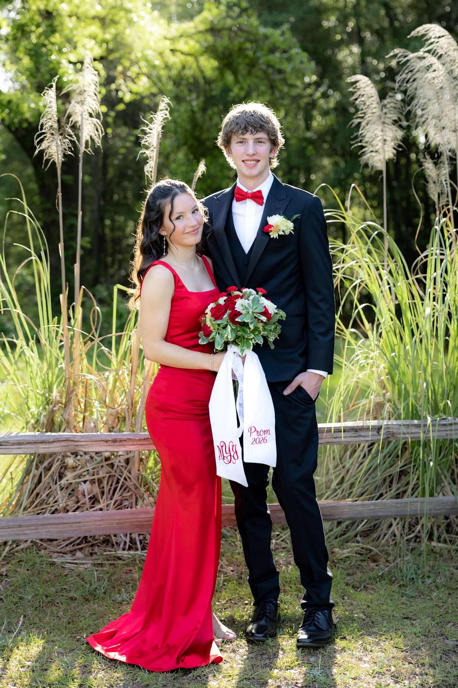 Ridgecrest Christian School Senior Couple Prom Photos at Jordan's Activity Barn at Kelly Creek Midland City, Alabama