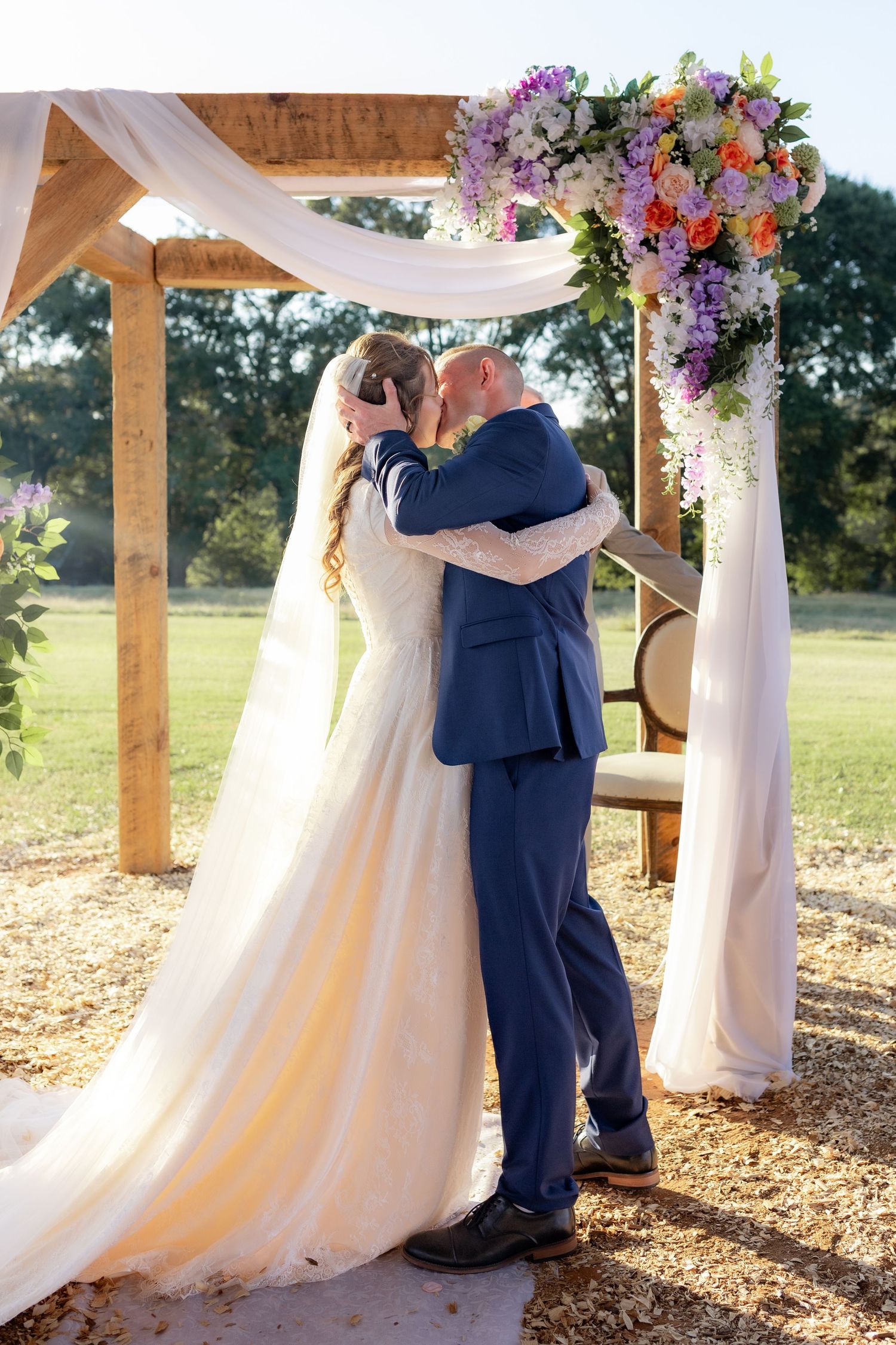 Couple getting married at Dalrymple Farms Enterprise, Alabama