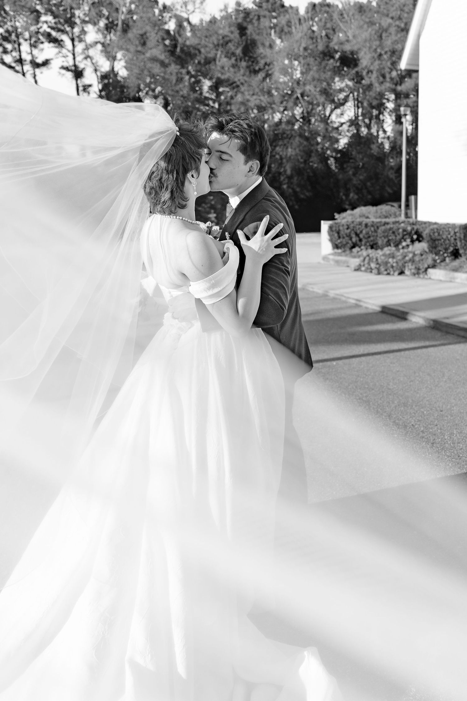 Wedding Couple Photos at Saint Francis at The Point Anglican Church Fairhope, Alabama