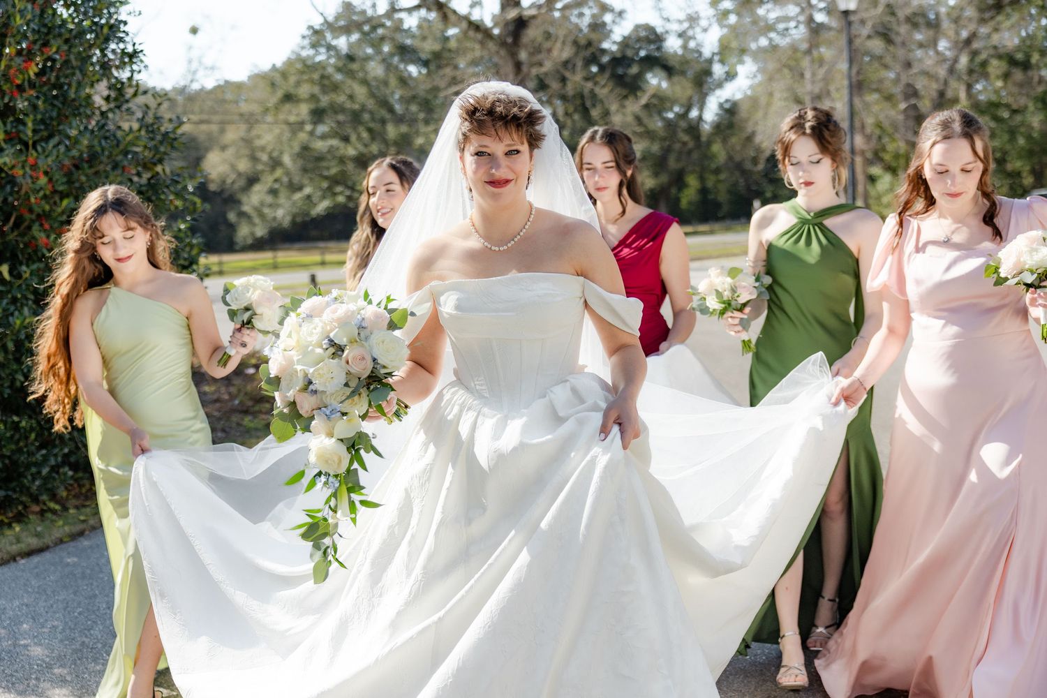 Wedding Party Photos at Saint Francis at The Point Anglican Church Fairhope, Alabama