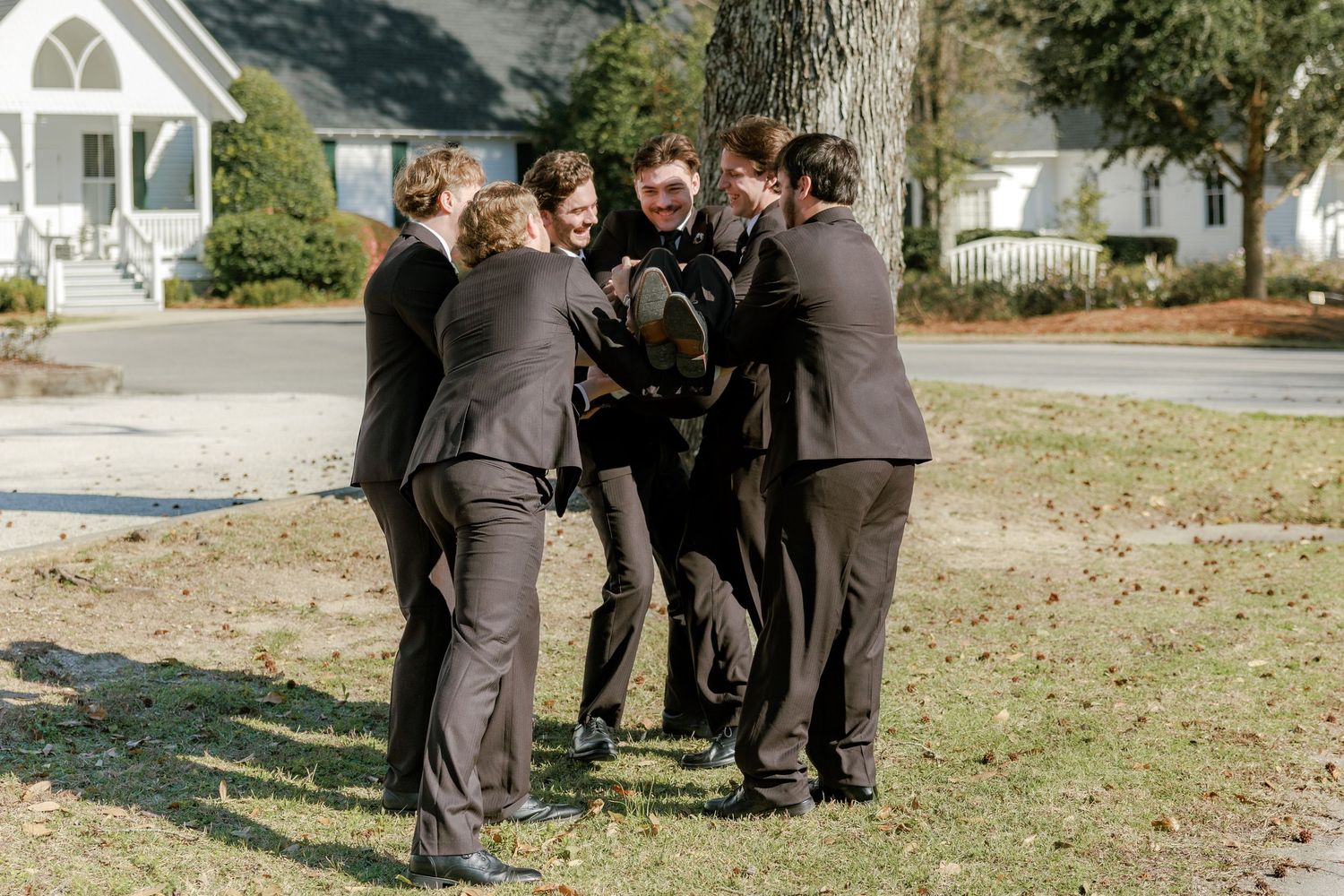 Wedding Party Photos at Saint Francis at The Point Anglican Church Fairhope, Alabama