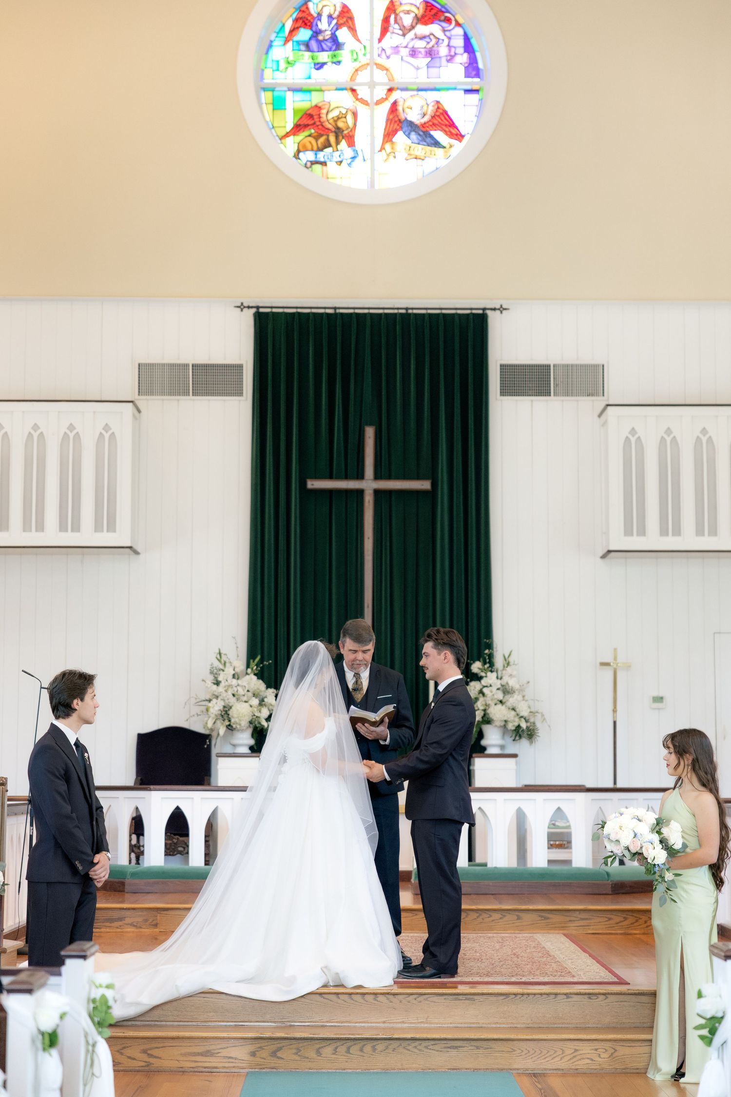 Wedding Ceremony Photos at Saint Francis at The Point Anglican Church Fairhope, Alabama